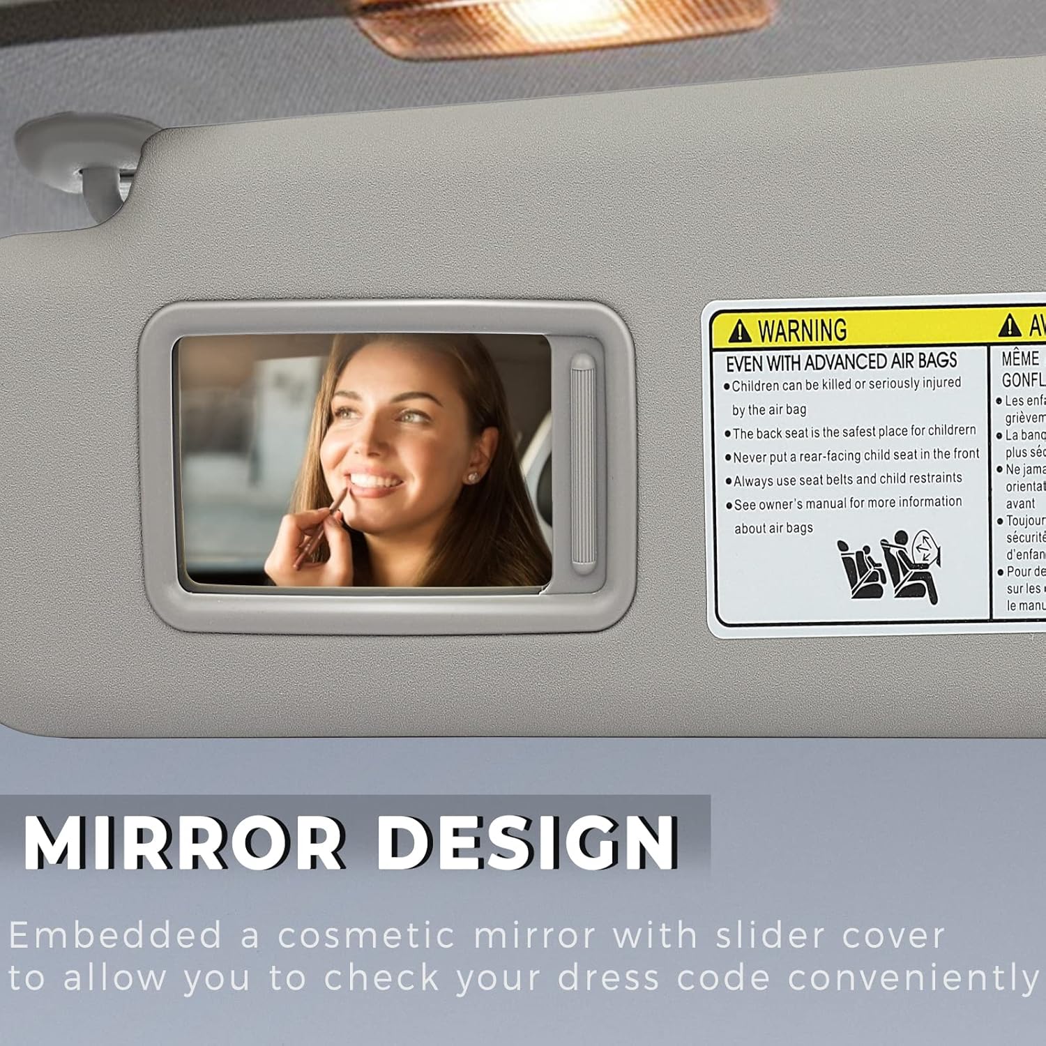 SCITOO Left & Right Sides Gray Sun Visor Assembly fit for 2008 2009 2010 2011 2012 2013 for Toyota for Highlander with Sunroof(74320-0E051-B0,74310-48520-B0,74320-48490-B0)