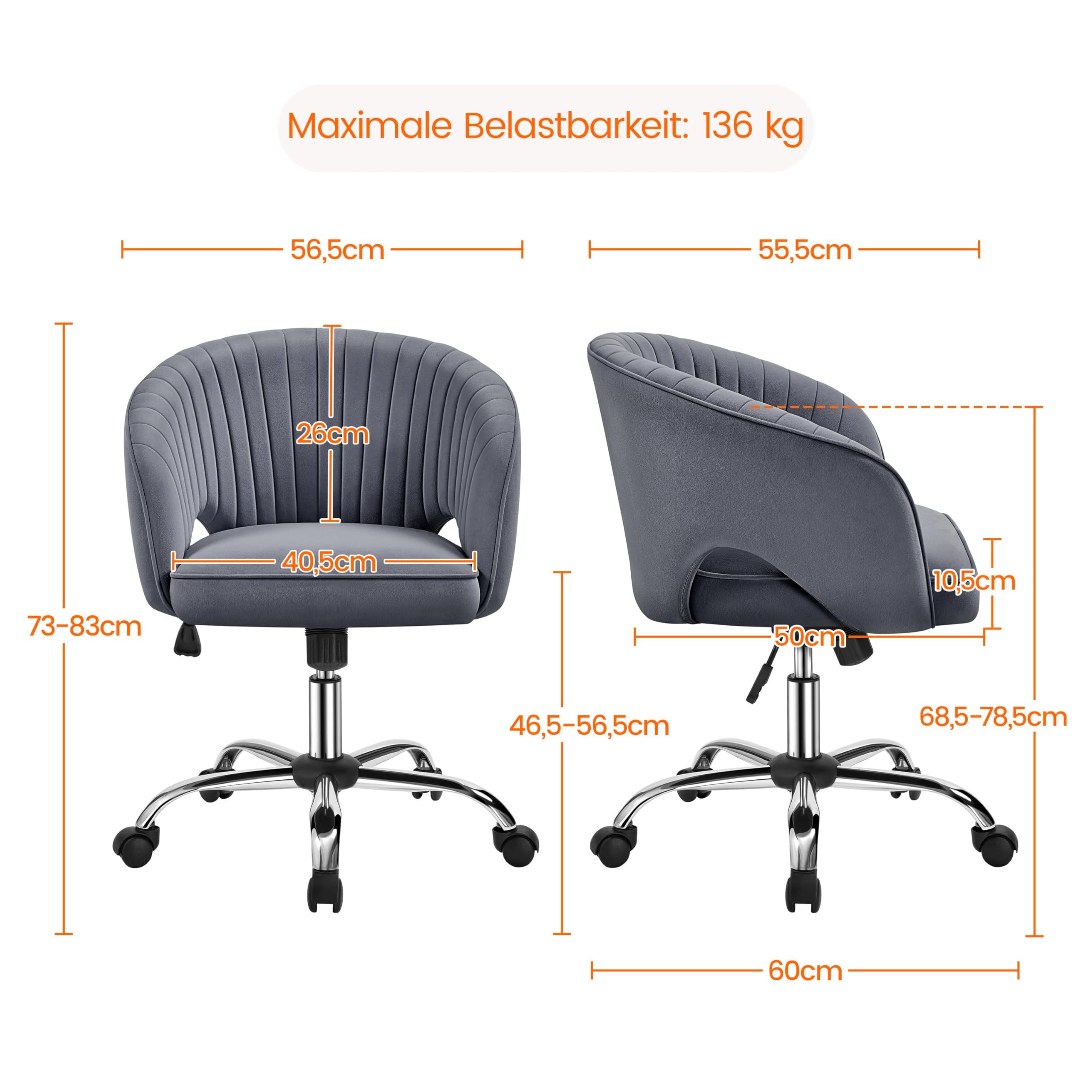 Ergonomische - Stof - Stof - Draaibaar - Violet - Bureaustoelen
