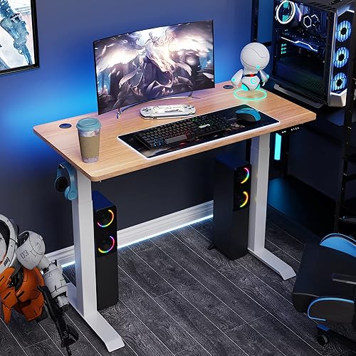 Vista 33 de Vongrasig Escritorio eléctrico de pie ajustable en altura, 63 x 24 pulgadas, mesa de pie para oficina en casa, estación de trabajo para computadora