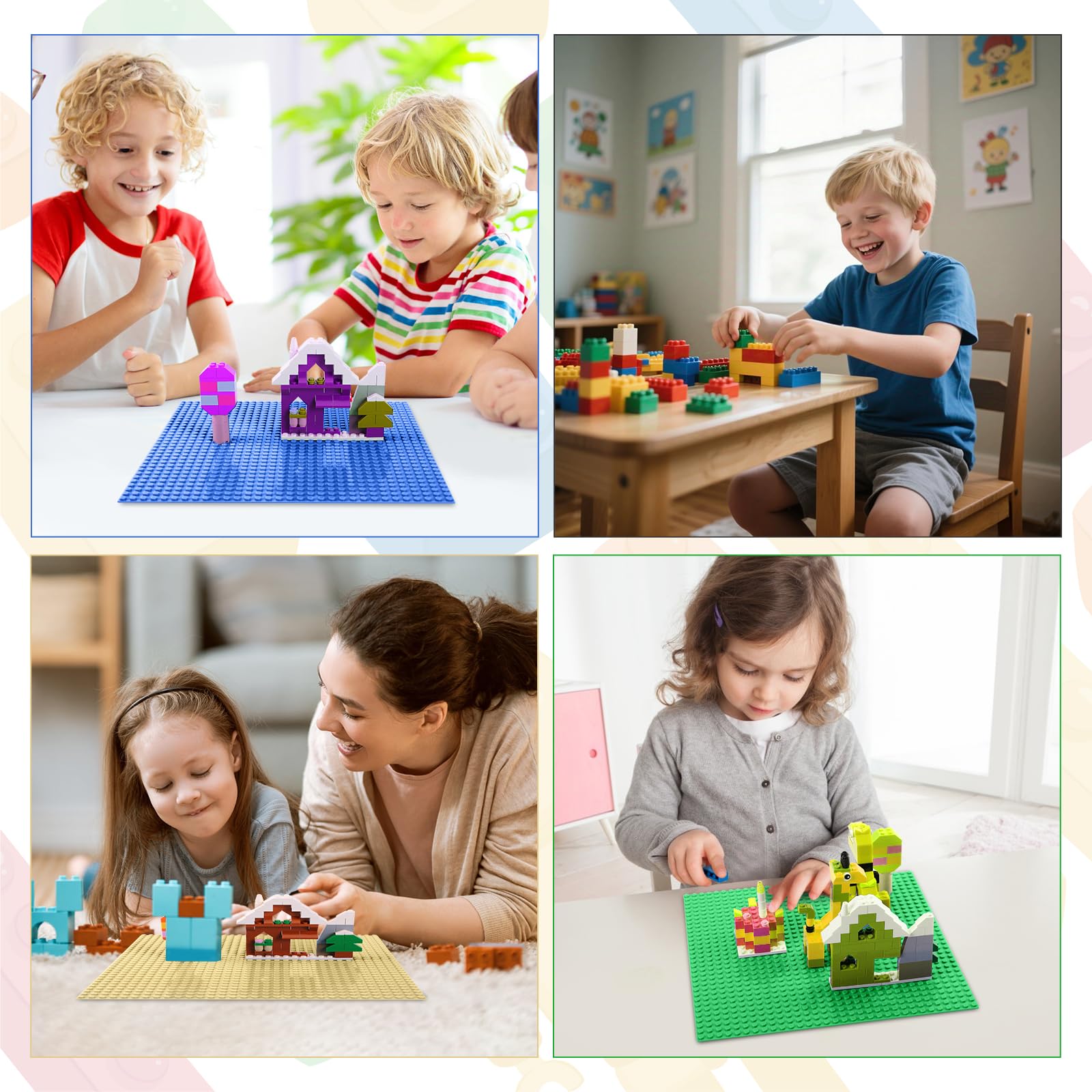 HUIZDQ Set di 1000 blocchi di costruzione classici, adatto per bambini e bambine a partire da 6 anni, compatibile con tutte le principali marche.