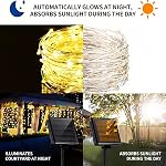 30.5 m/100 ft Solar Fairy Lights, 300 LED, 8 Modes | Waterproof Copper Wire Outdoor Lights with 6.5FT Lead Wire for Patio, Garden, Fence, Tree, Wedding and Christmas Decor