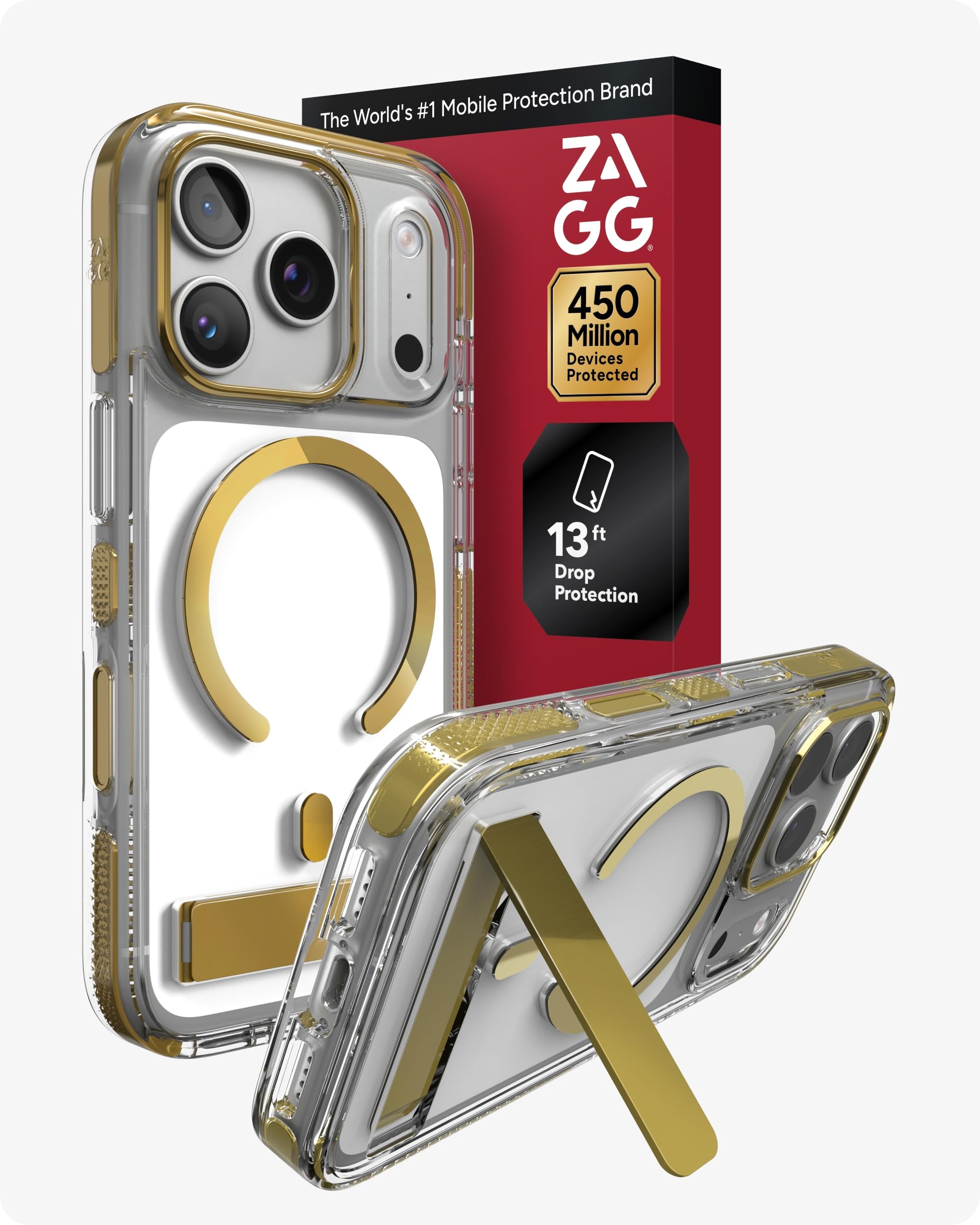 ZAGG Santa Cruz Case with Stand for iPhone 18 Pro/ 17 Pro, Gold
