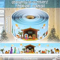 Vista 2 de Decoración navideña de 65.6 pies, borde de tablón de anuncios de papel para aula, pared, escuela, pizarra, decoración para el hogar y la oficina