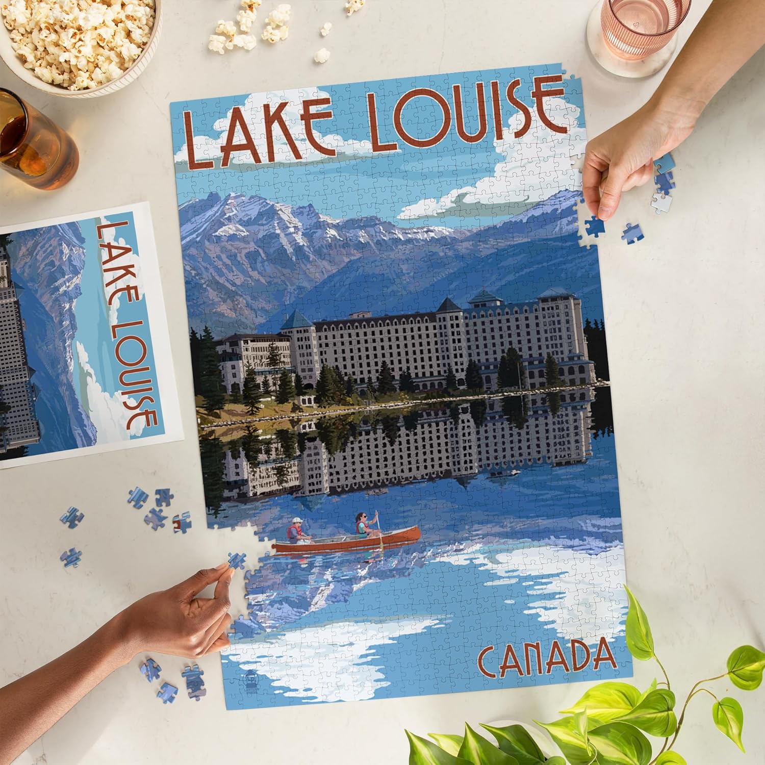 Banff, Canada, Lake Louise (1000 Piece Puzzle, Challenging Jigsaw Puzzle for Adults, Made in USA)
