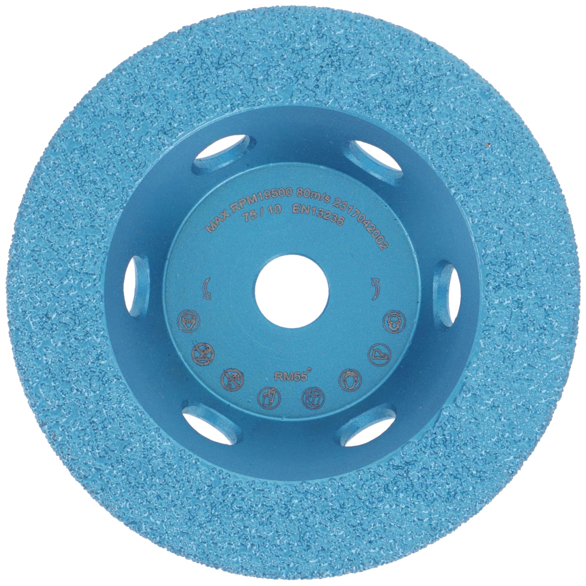 PRODIAMANT Disco de lijado universal de diamante, 75 mm, 10 mm, para amoladora angular de batería de 12 V, con revestimiento de diamante al vacío para moler todos los materiales de construcción