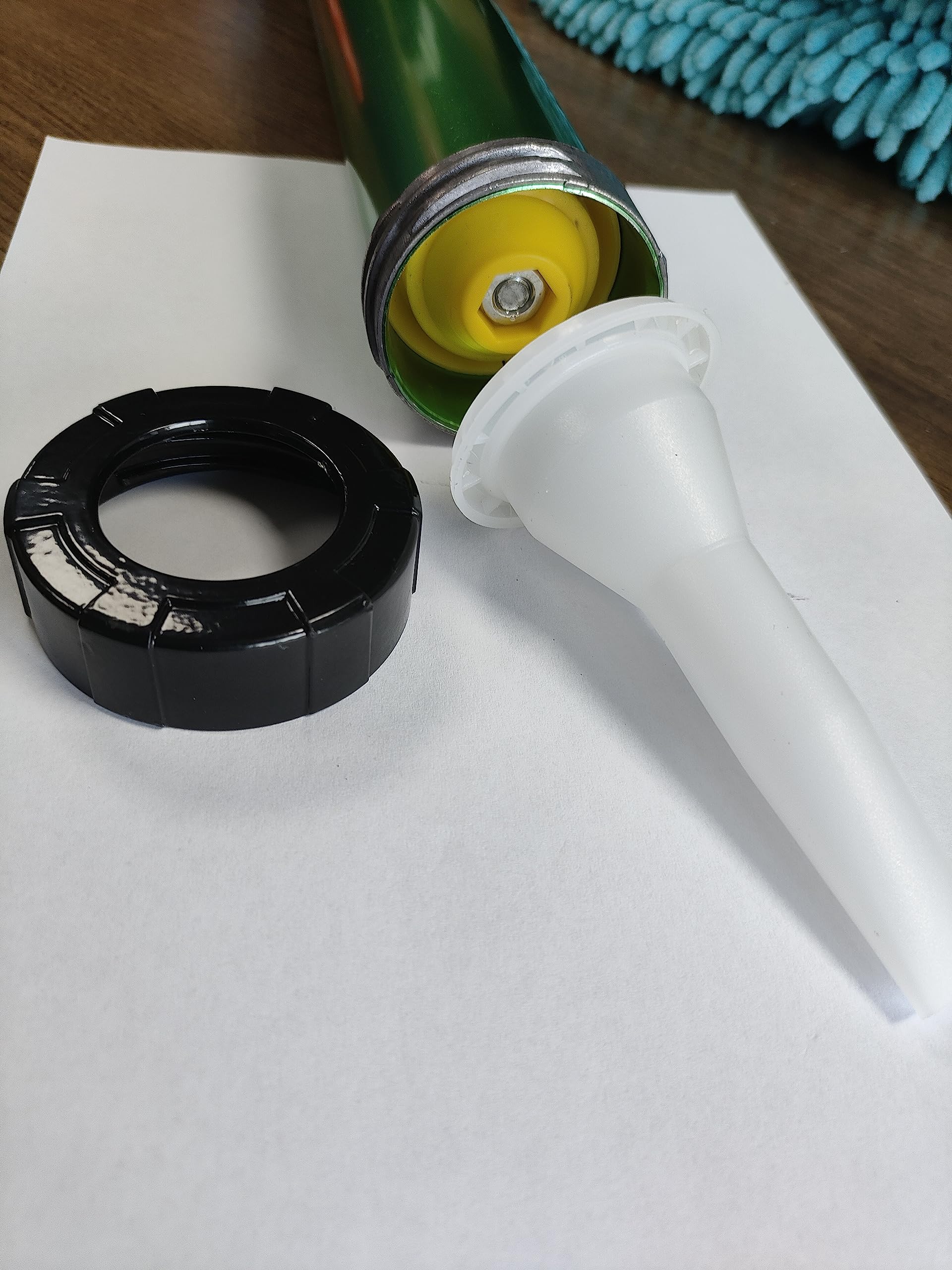 Sausage caulking gun Aluminum Front Cap, Durable Sausage Caulking Gun Aluminum Front Cover (Black-2Pack)