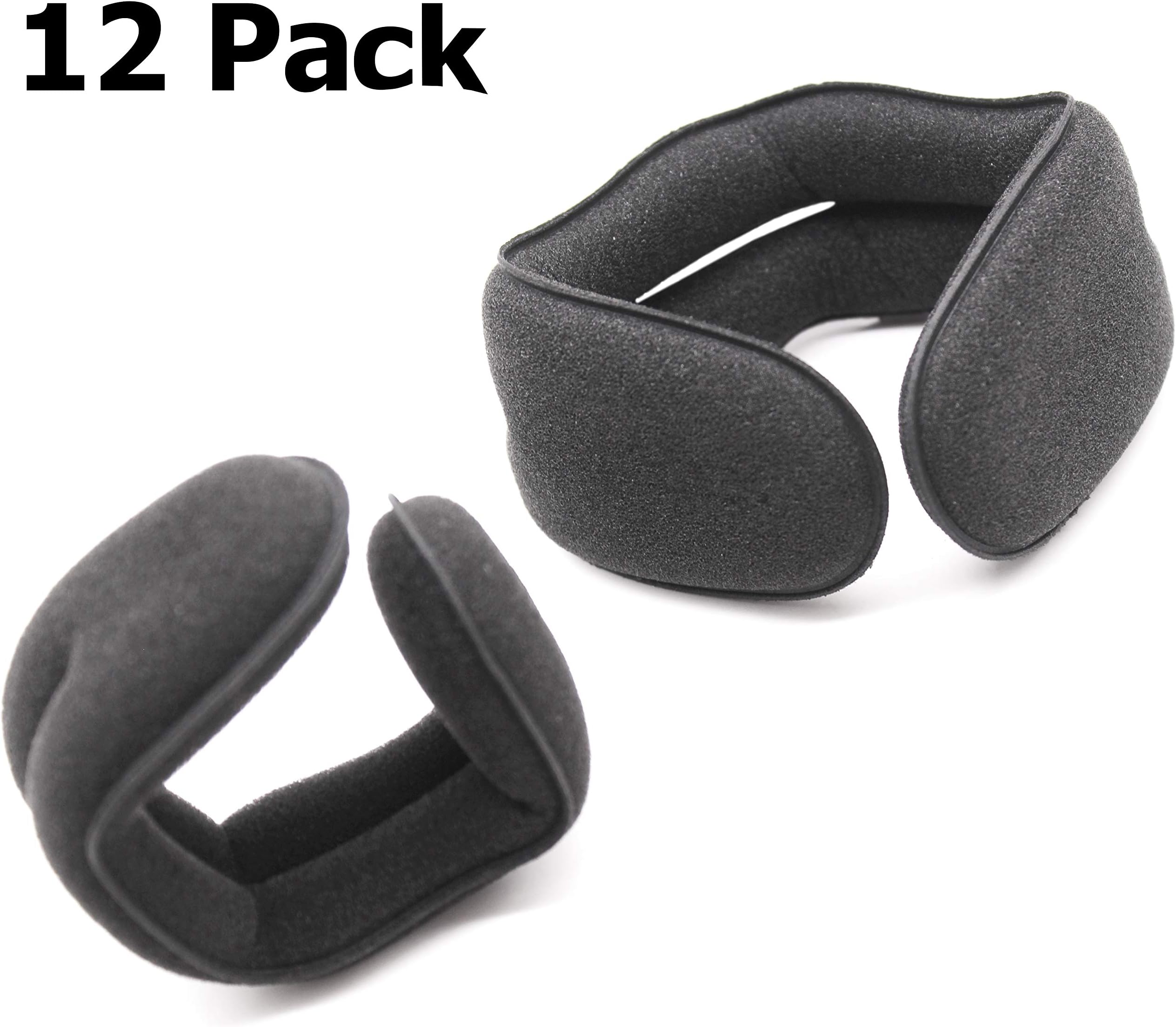 Magic Hair Bun Maker - 12 Pack - Extra Strength Sponge Shaper (Black)