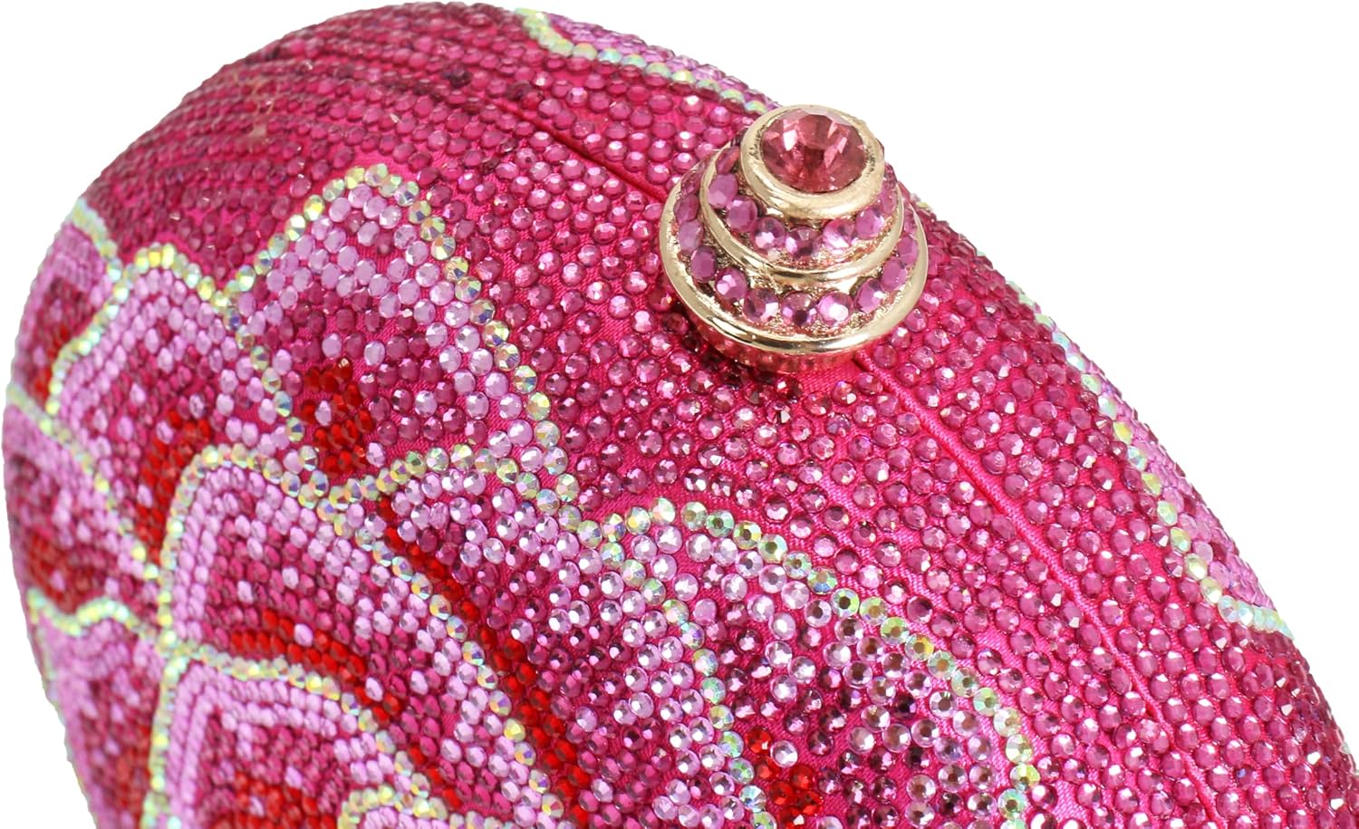 Women Floral Rhinestone Clutch Purses Round Crystal Evening Handbags Rose Flower Diamond Crossbody Bag with Party Prom