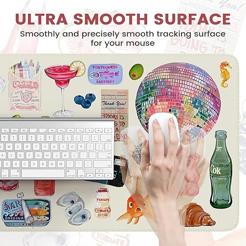 Miniatura 3 de iCasso - Alfombrilla de escritorio para teclado y mouse, alfombrilla grande para mouse, almohadilla de escritorio, alfombrilla antideslizante grande