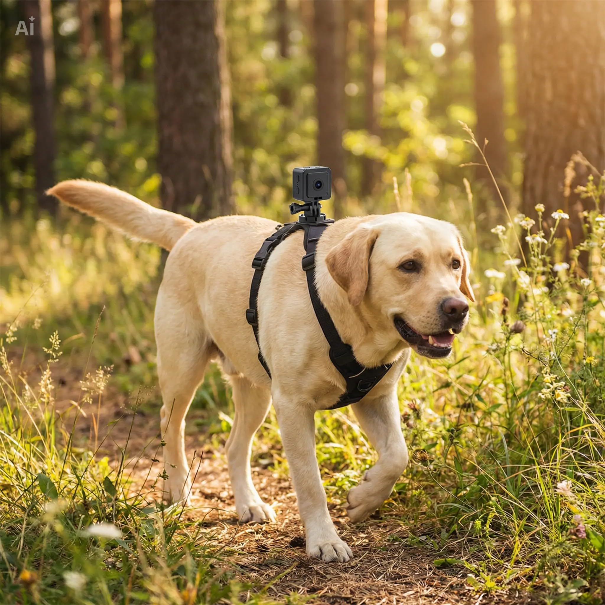 Telecamera per Cani e Gatti WiFi con Visione in Tempo Reale – Videocamera Portatile Full HD 1080P con Grandangolo 120°, Batteria 700mAh, Supporto Micro SD, Connessione Hotspot AP – Monitora il Tuo Pet