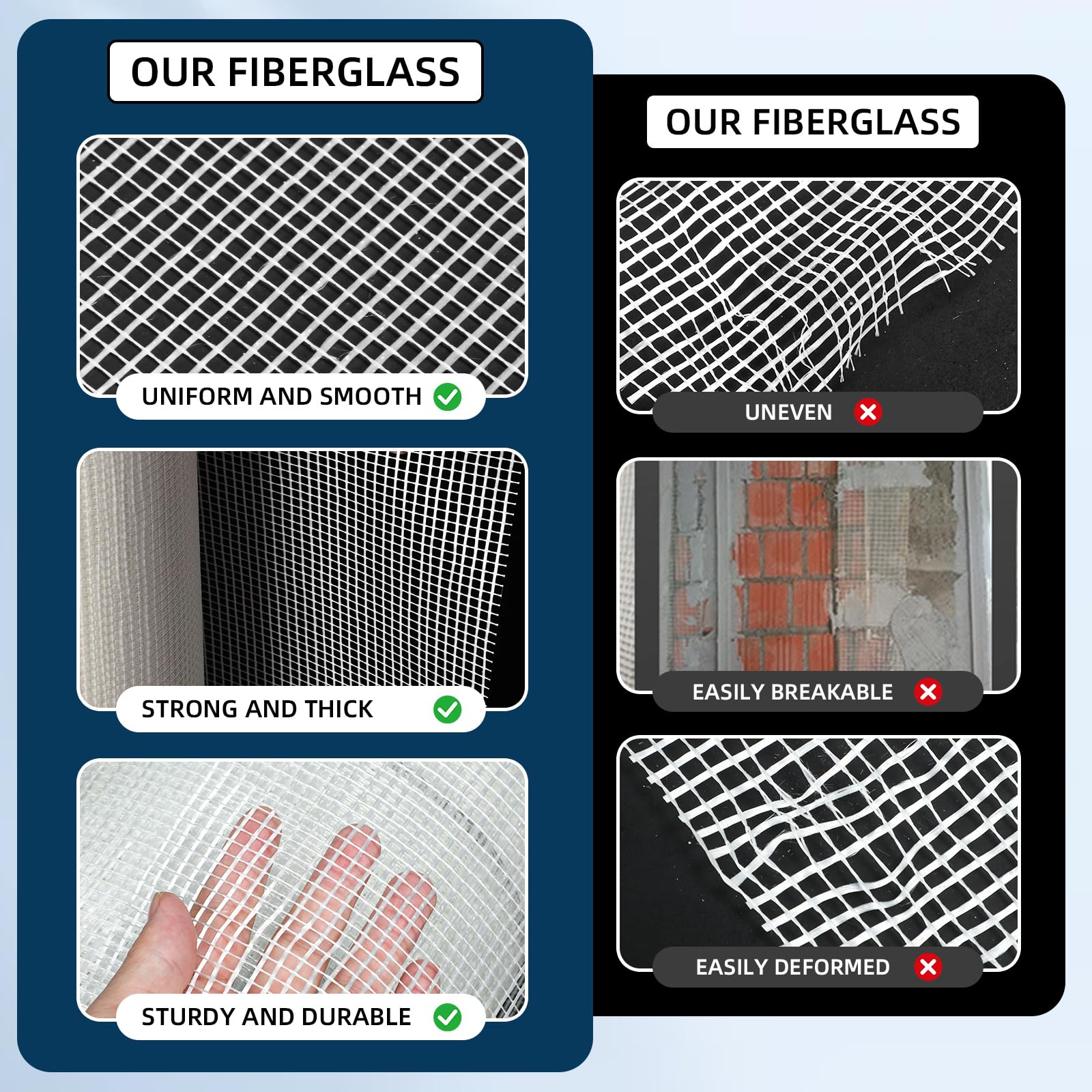 Fiberglass Mesh Roll - Crack Repair & Reinforcement -3 Fiberglass Mesh Roll - Crack Repair & Reinforcement -3