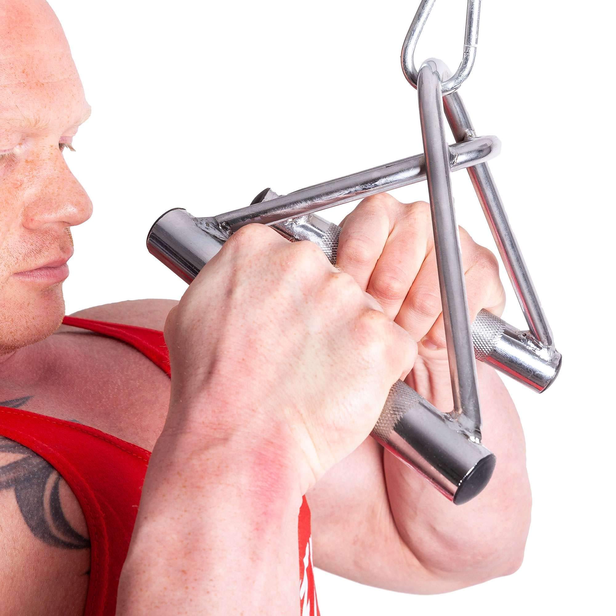 C.P.Sports - Impugnatura a Triangolo + 1 moschettone per Il Bodybuilding Strength Training Fitness Training Palestra Sport