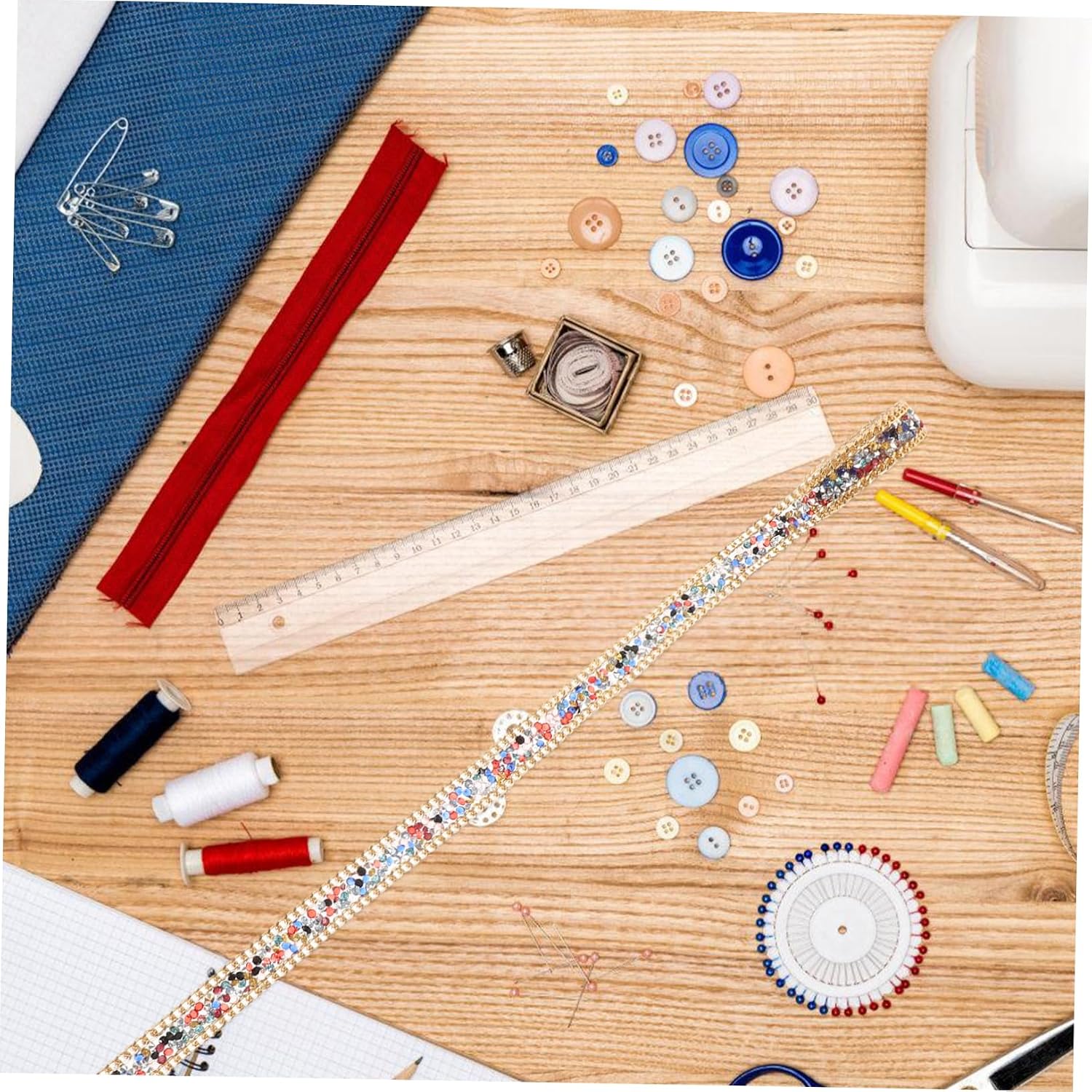 NUOBESTY 1roll Rhinestone Iron Ribbon Trim for Fashion Lightweight and Easy to Use for Clothing Embellishments for Crafting and Decoration