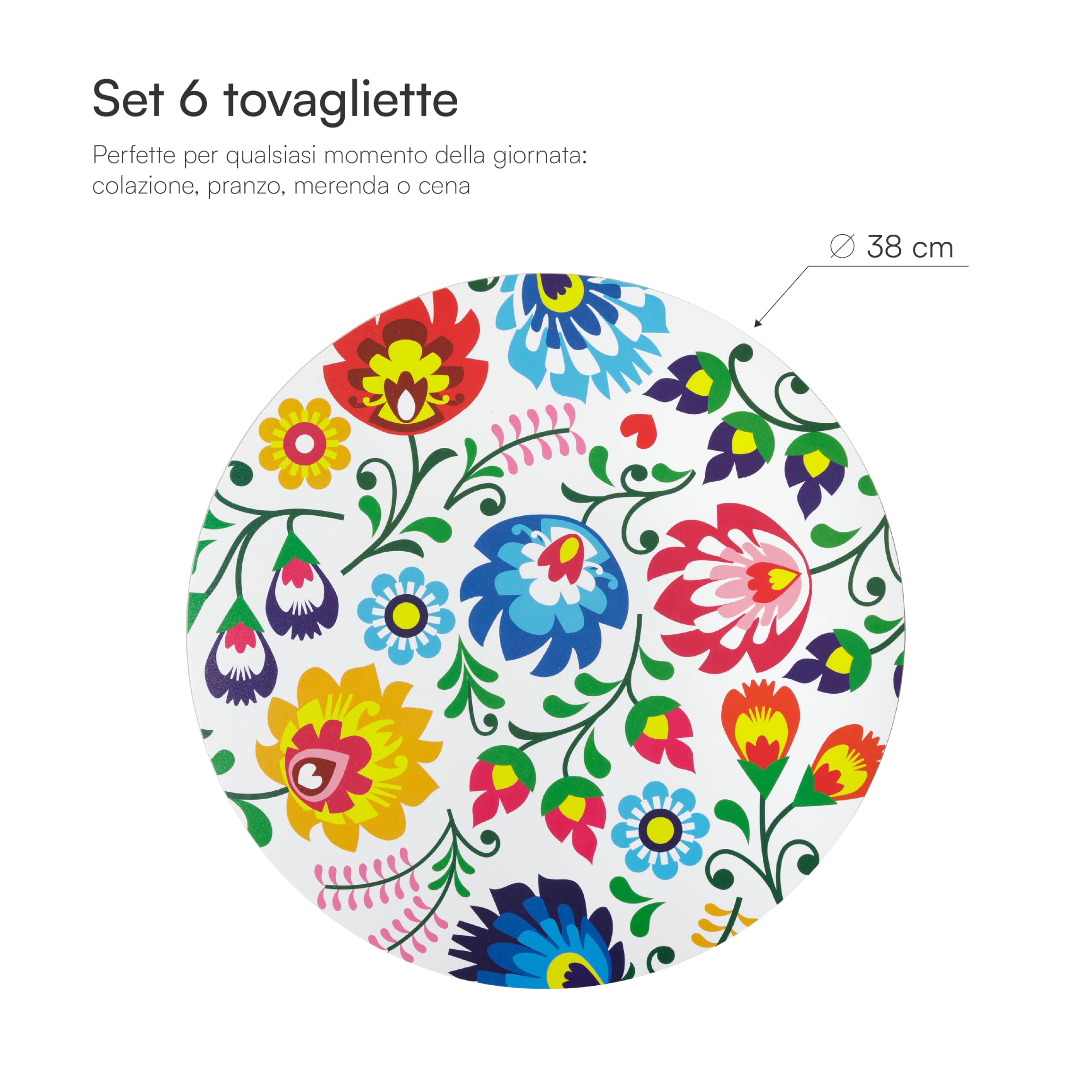 Daesar Tovaglietta Cucina, Set di 2 Tovagliette Moderne Rotonde