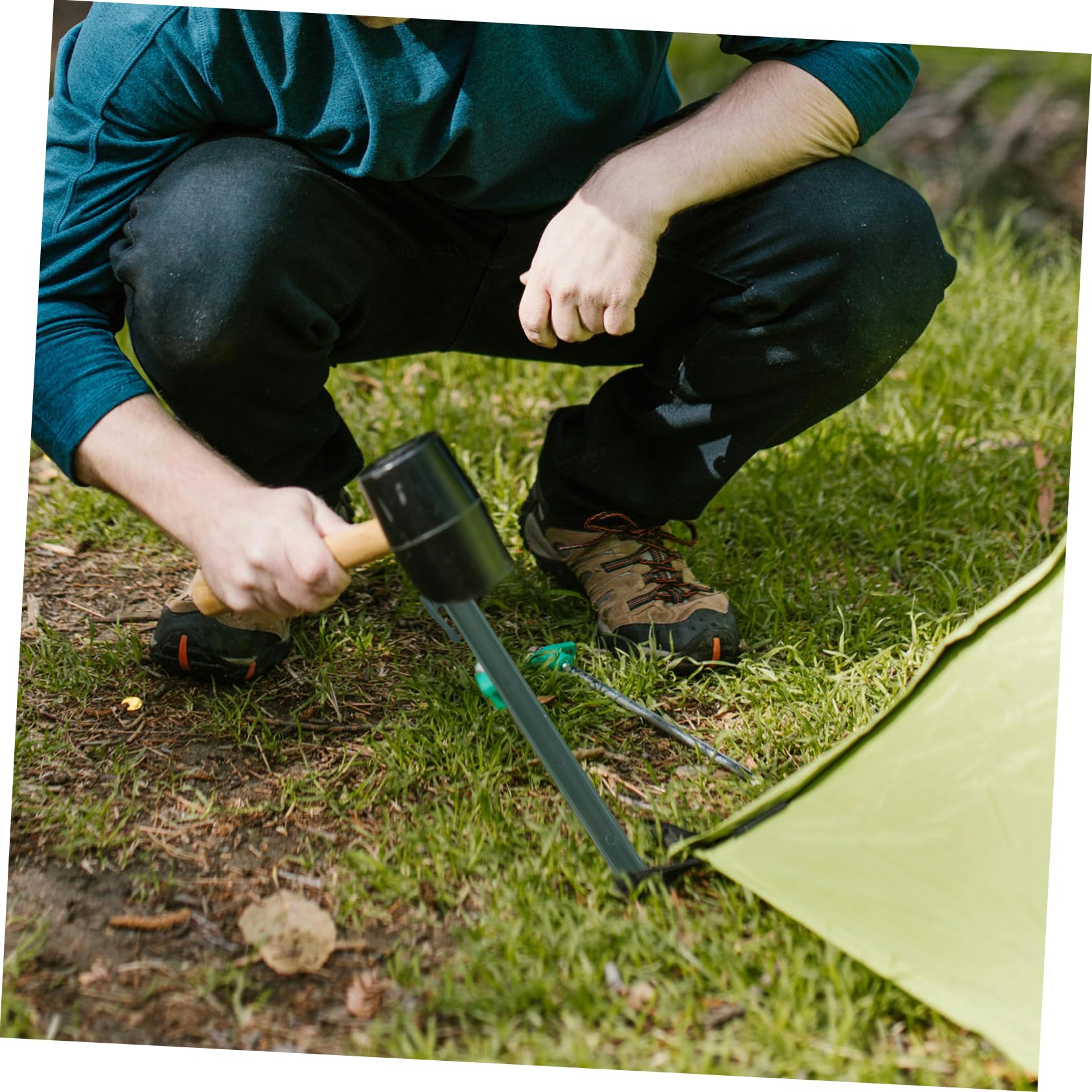 Picchetti Fissaggio Telo da Giardino 10pezzi Plastico Verde