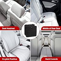 Vista 5 de YSSOA Basurero plegable para automóvil con bolsillos de almacenamiento, cubo de basura para automóvil con correas ajustables, impermeable y a prueba