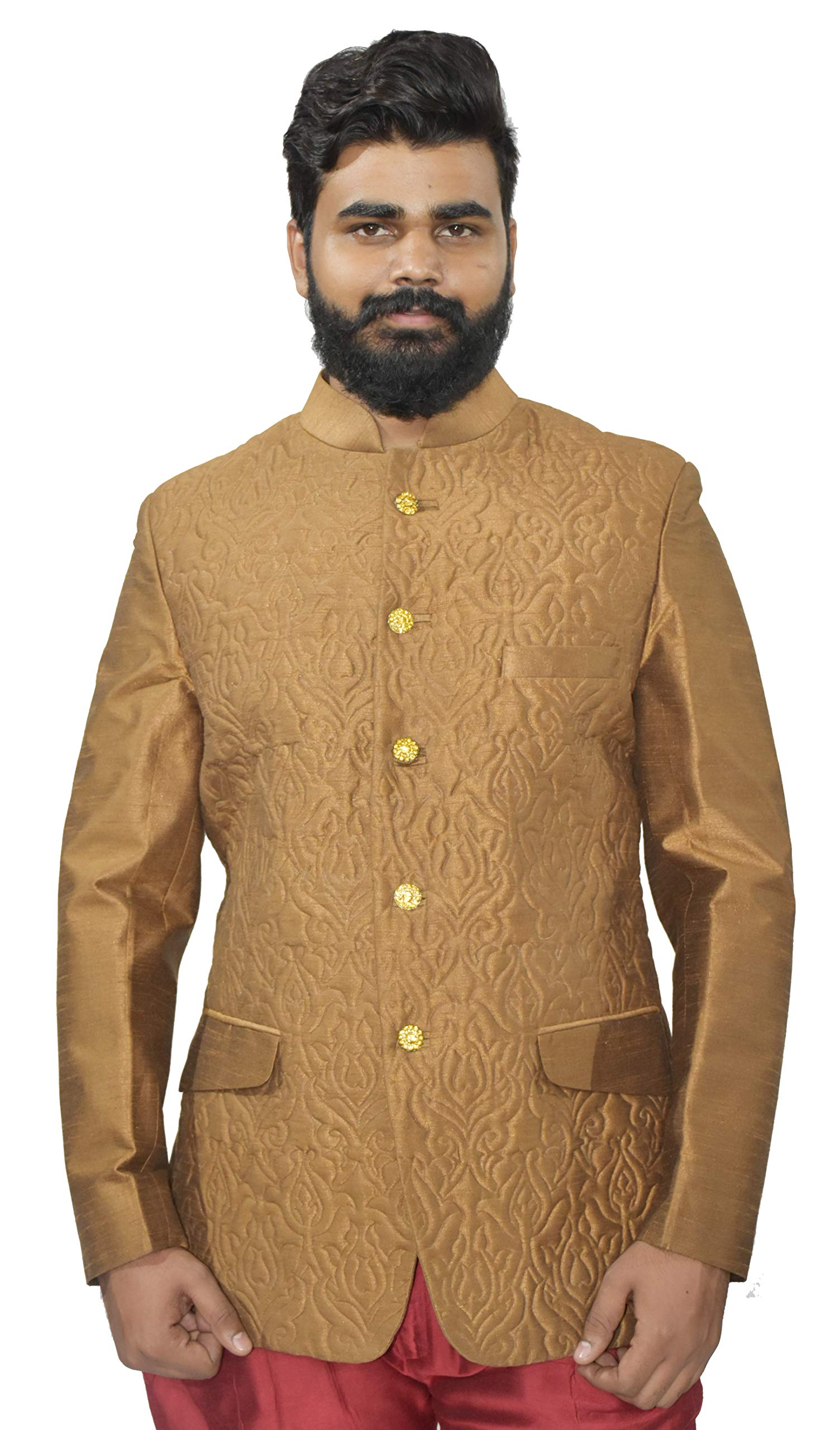 raj design studio Men's Blazers Golden Quilted Design-picture-18
