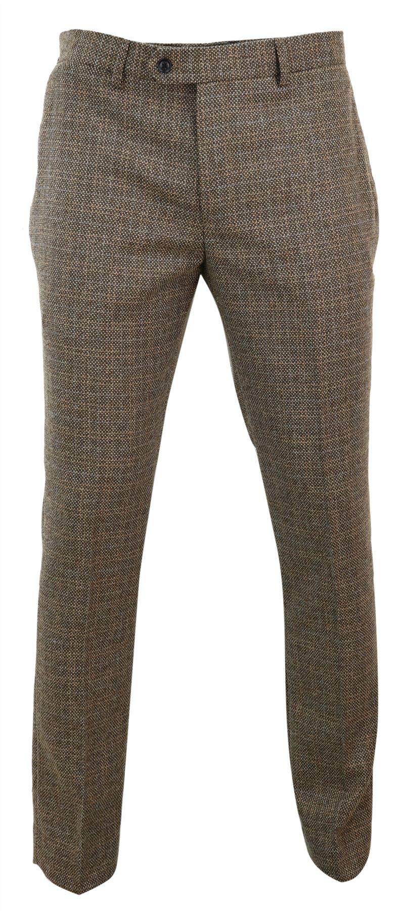Paul Andrew Men's Brown Ralph - Tweed Trousers - 40W 32L