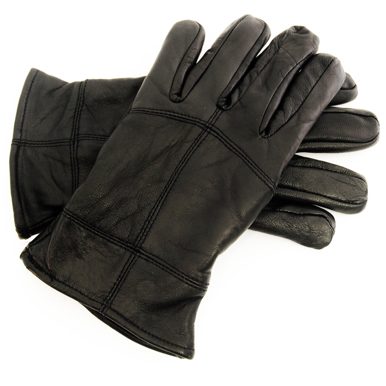 Rjm Men's Black Sheepskin Leather Gloves Thinsulate Lining M/L Outdoor Winter Driving