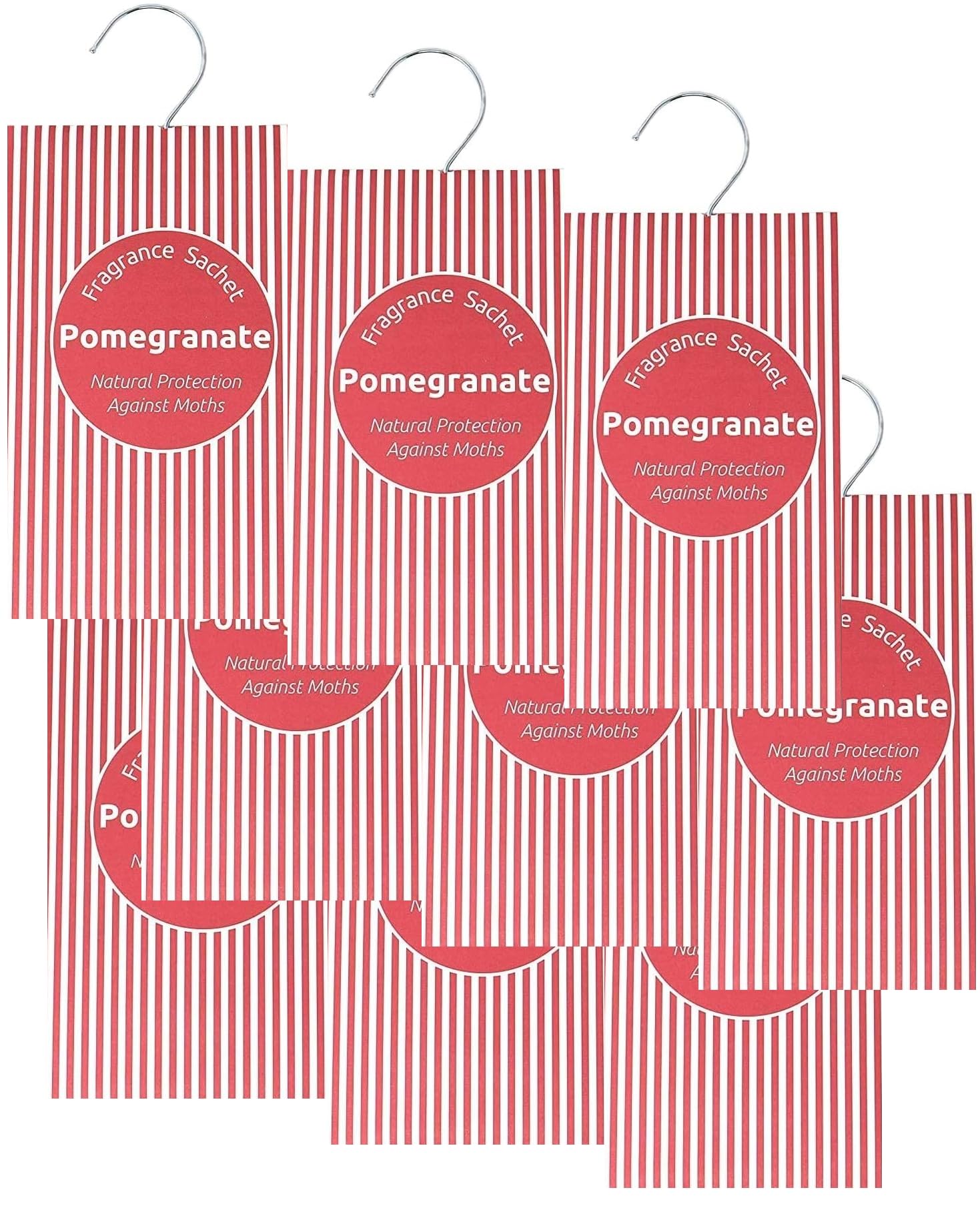Fragrance Scented Sachet Bags, Natural Moth Repellent, Pack of 9, pomegranate, Wardrobe Air Fresheners, Storage & Clothing Odour Prevention, Wardrobe Fresheners, Scented Sachets