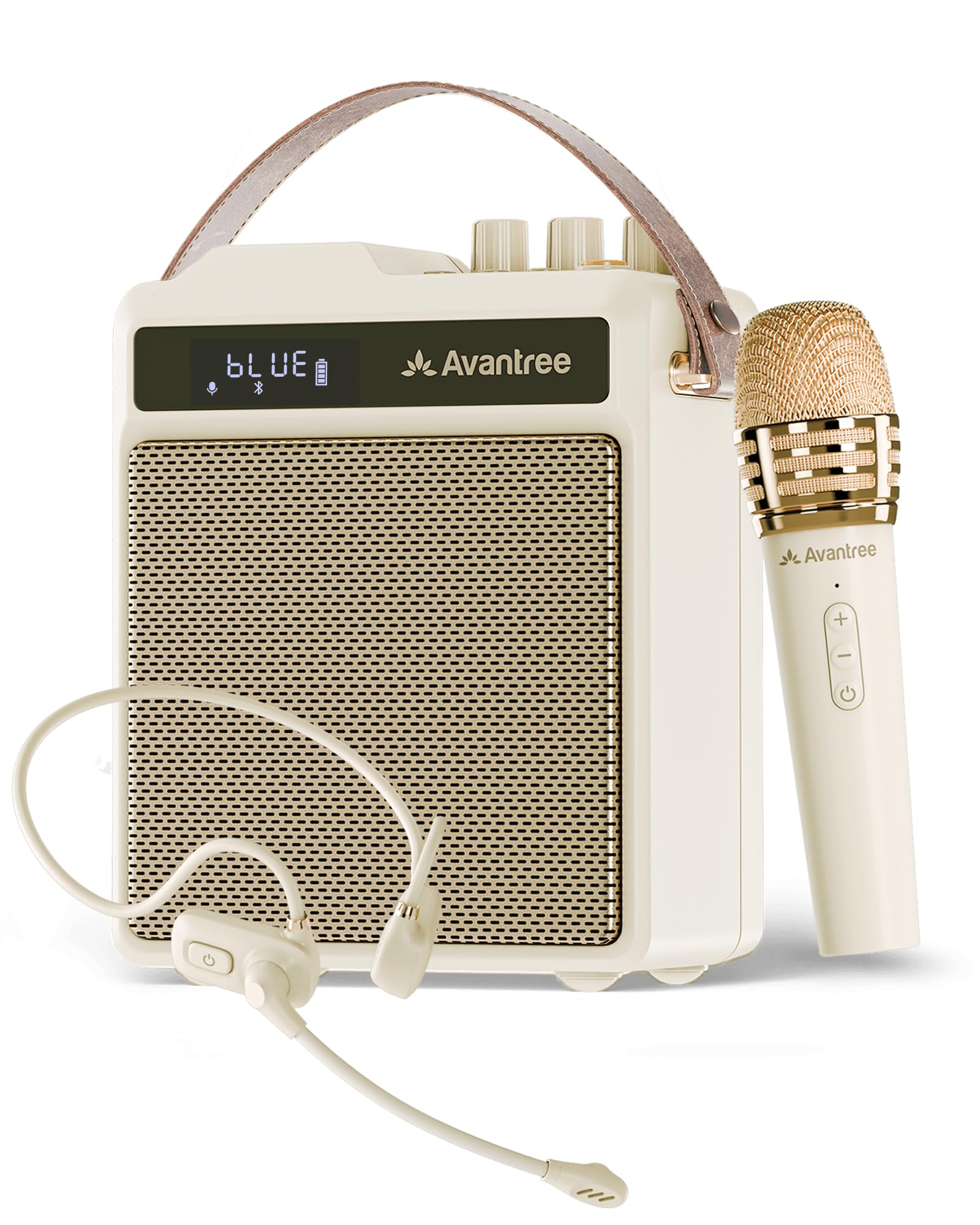 Avantree VoxAmp Duo - Tragbarer Kabellose Sprachverstärker, Doppeltes Mikrofon Und Lautsprecher Set Für Unterricht, Kleine Veranstaltungen & Partys, 30W Klare Stimme & Reicher Klang, 14H Akku