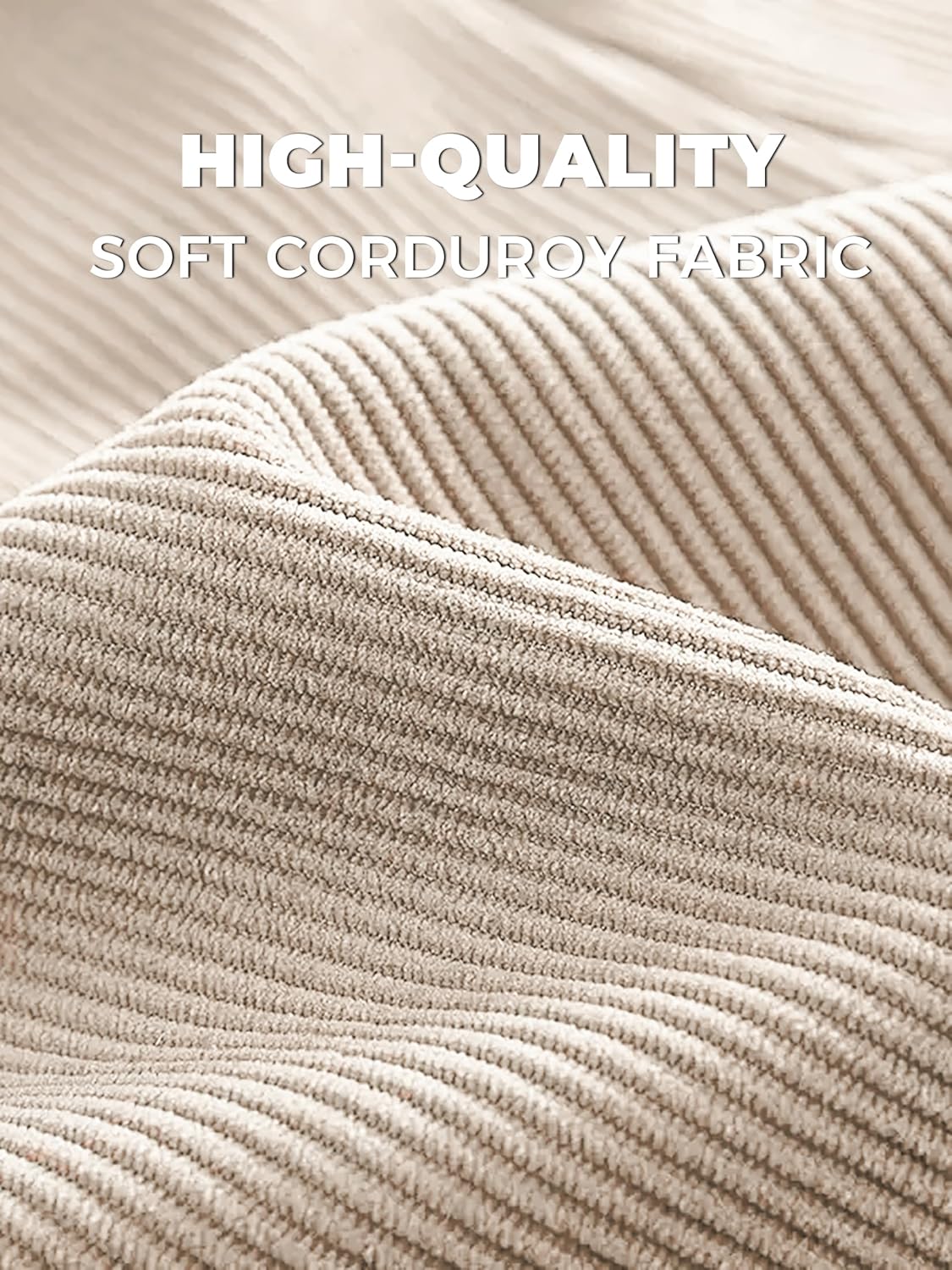 Mens Casual Corduroy Pants Lightweight Elastic Waist Drawstring Pants Straight Baggy Pants with Pockets - Image 6