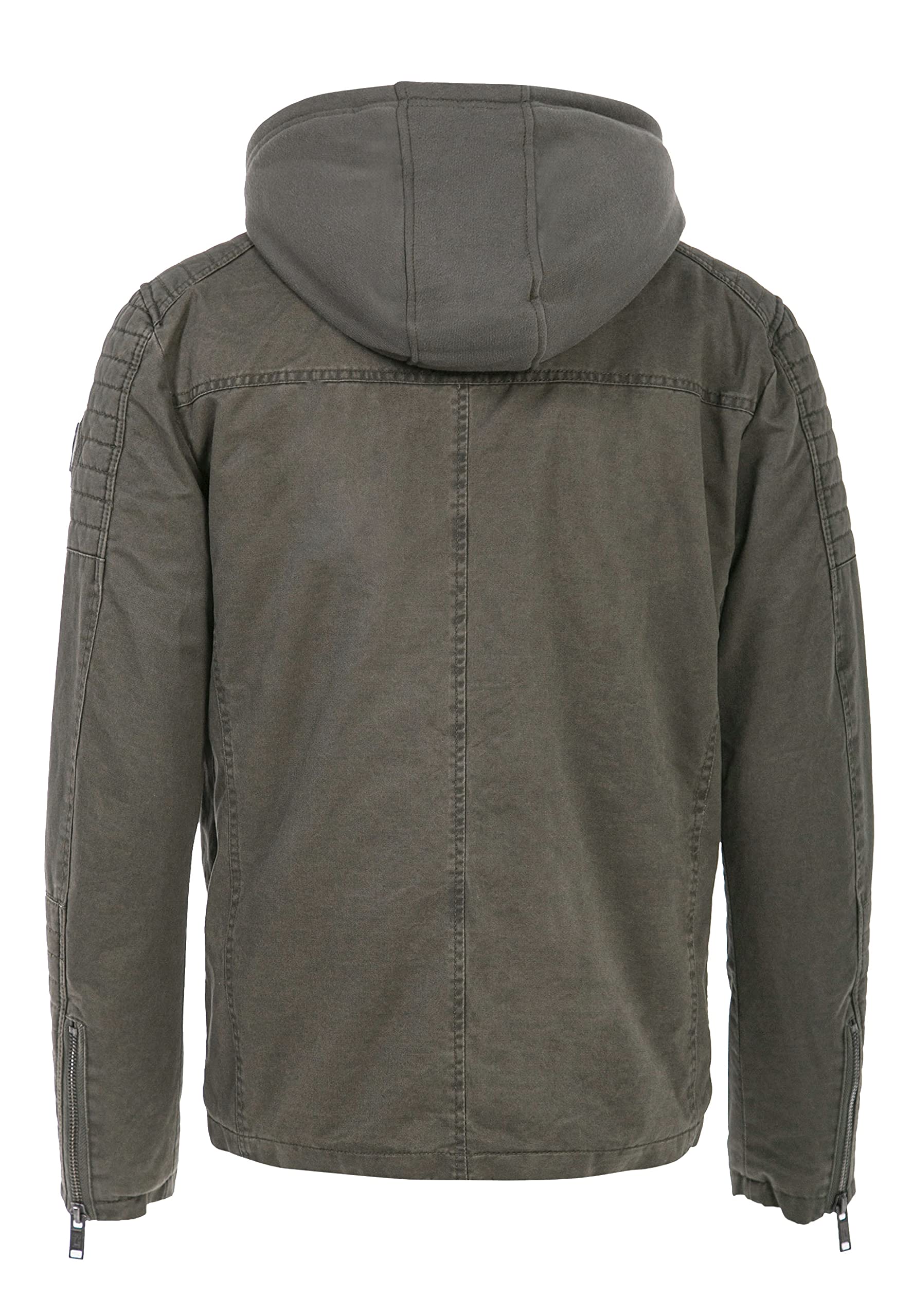 Redbridge Jacke für Herren Winterjacke Übergangsjacke mit Kapuze Gesteppt Biker-Jacke