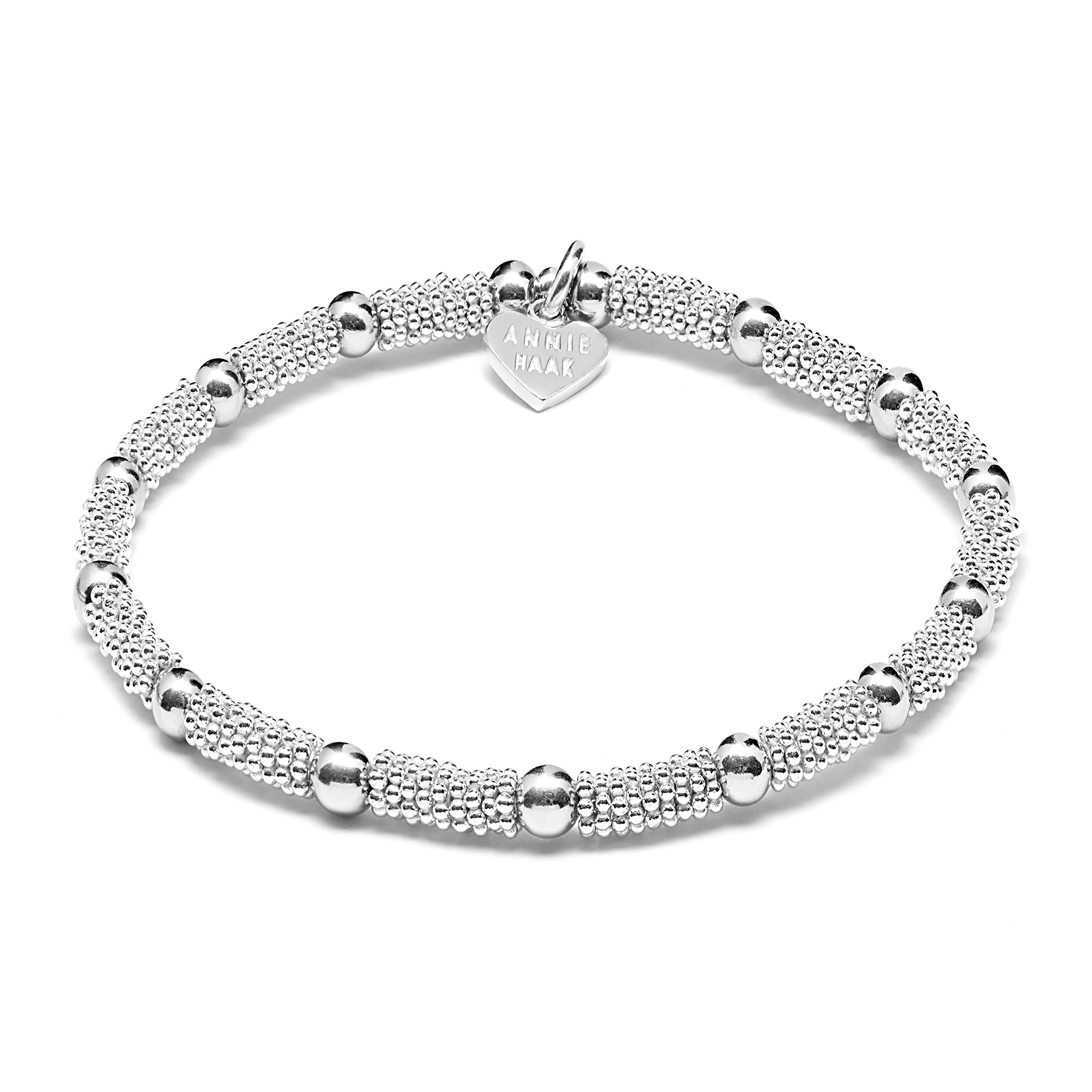 Annie HaakFrankie's 925 Sterling Silver Bracelet, Elegant, Flower Bead, Gift For Women/Wife/Girlfriend, Birthday Gift, Christmas, Anniversary, Assay Assured, Handmade In UK