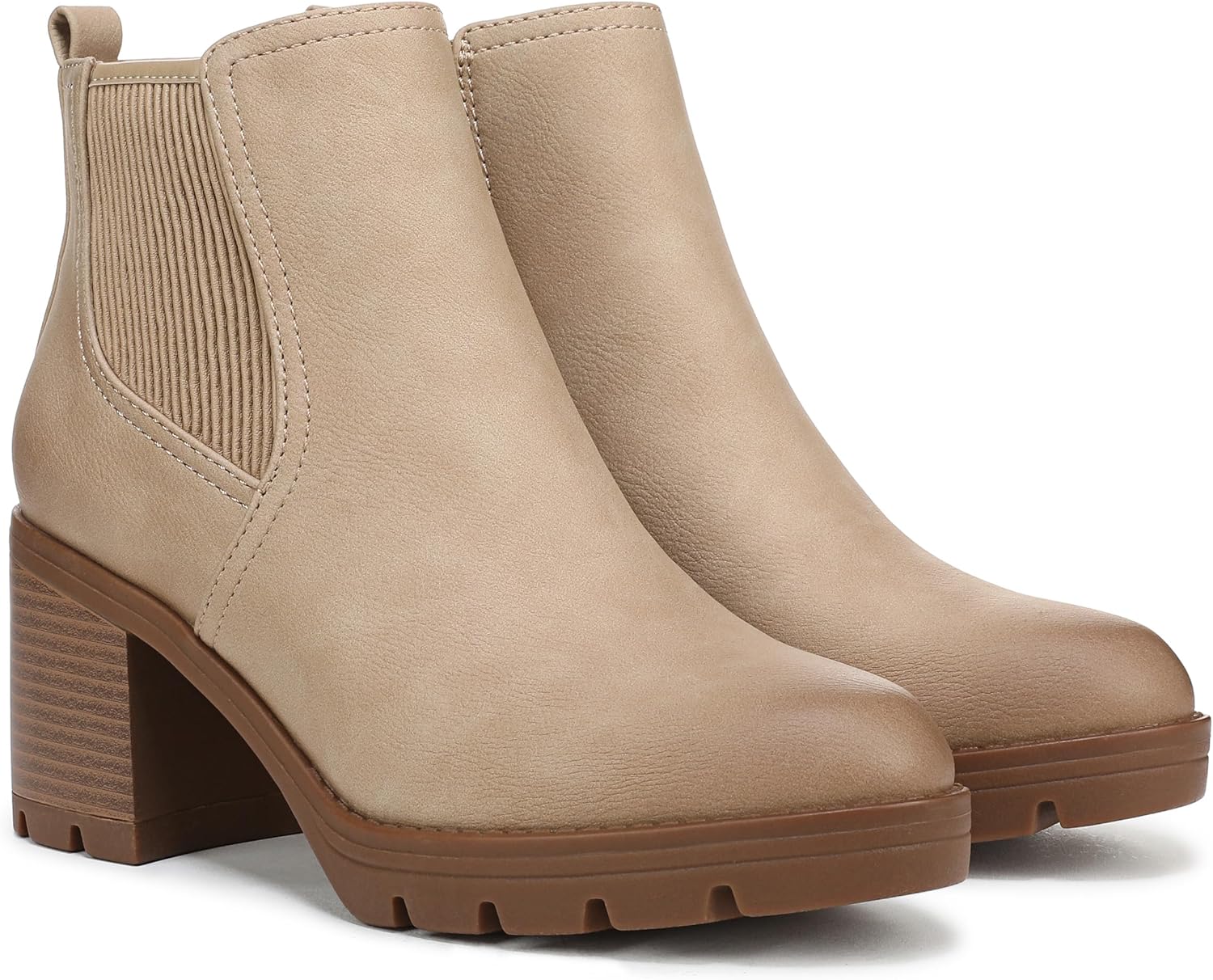 Naturalizer Womens Madalynn Gore Lug Sole Heeled Ankle Bootie