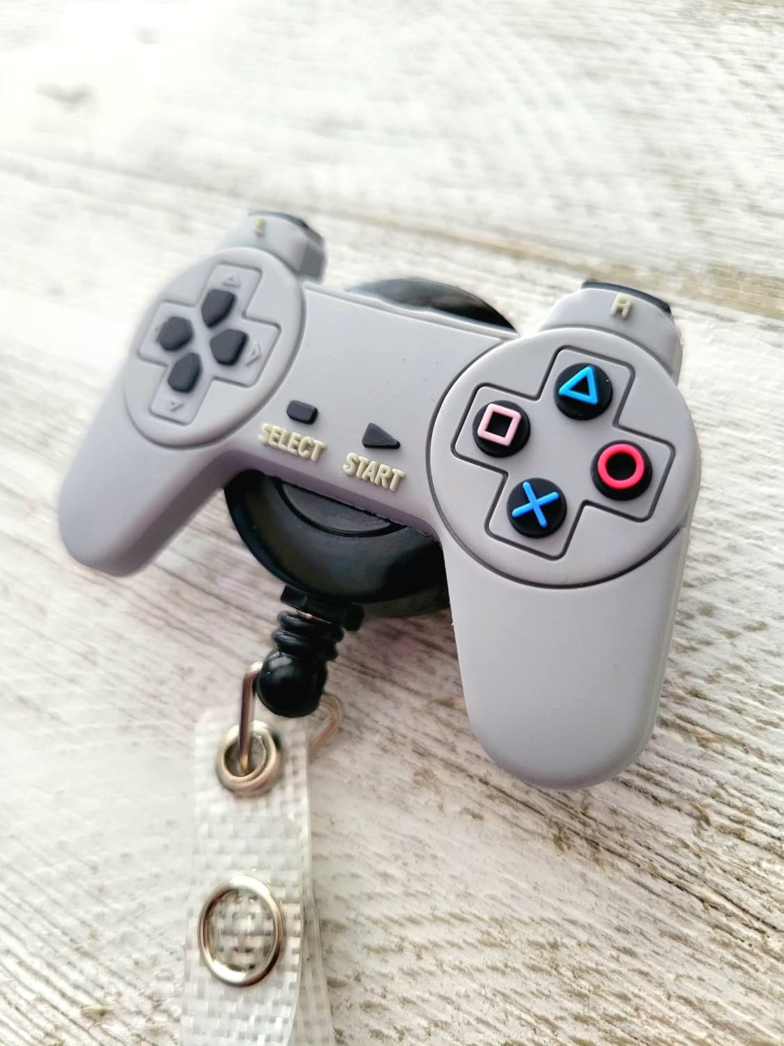 Reflections by Zana Bundle of 2 - Cute Nostalgia Controller ID Holder Gift for Retractable Badge Reel Wearers - Swivel Clip