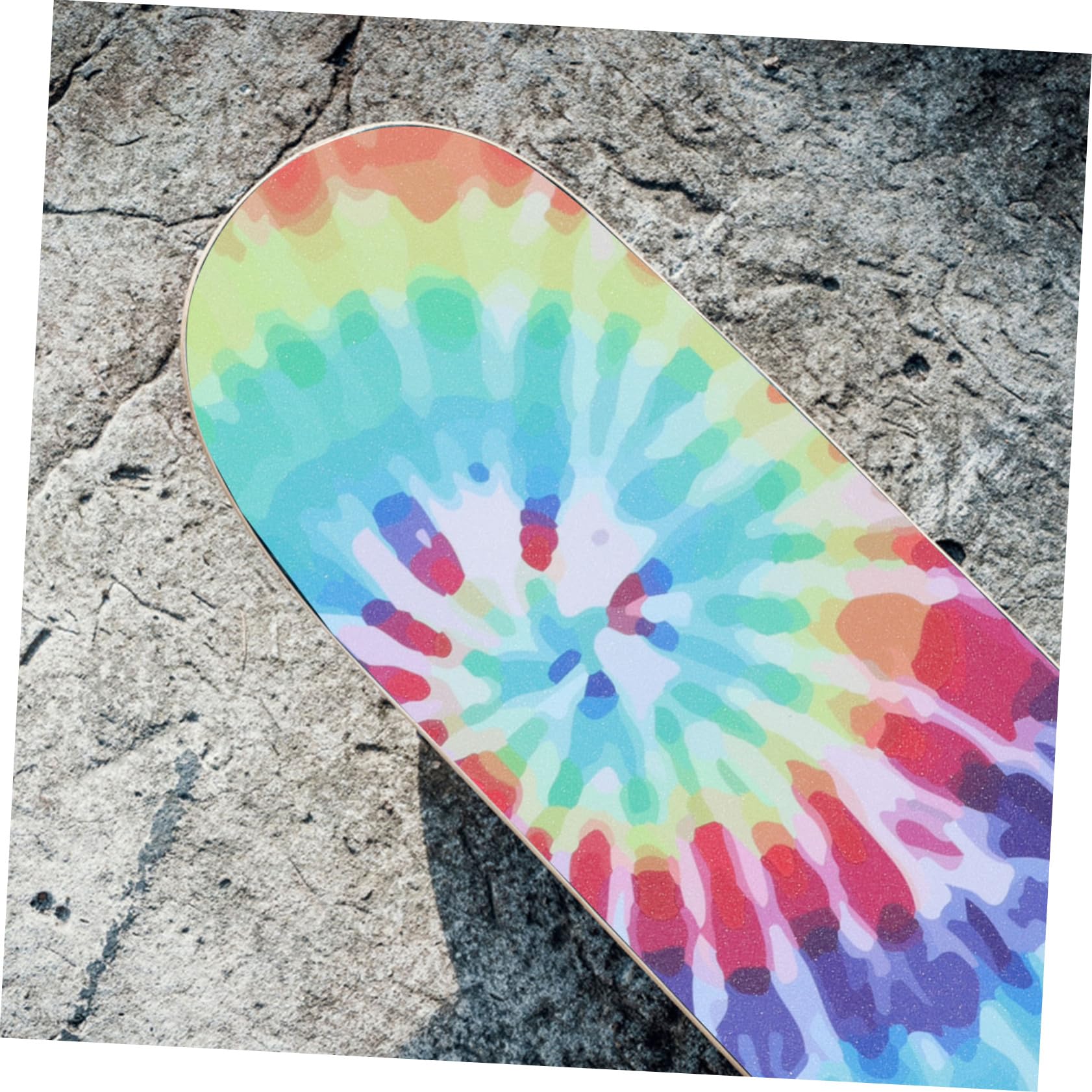 Kisangel 3 Pièces Ruban Antidérapant pour Skateboard avec Design Créatif Tapis de Skate Professionnel de Durable et à Usure Effet Tie Dye