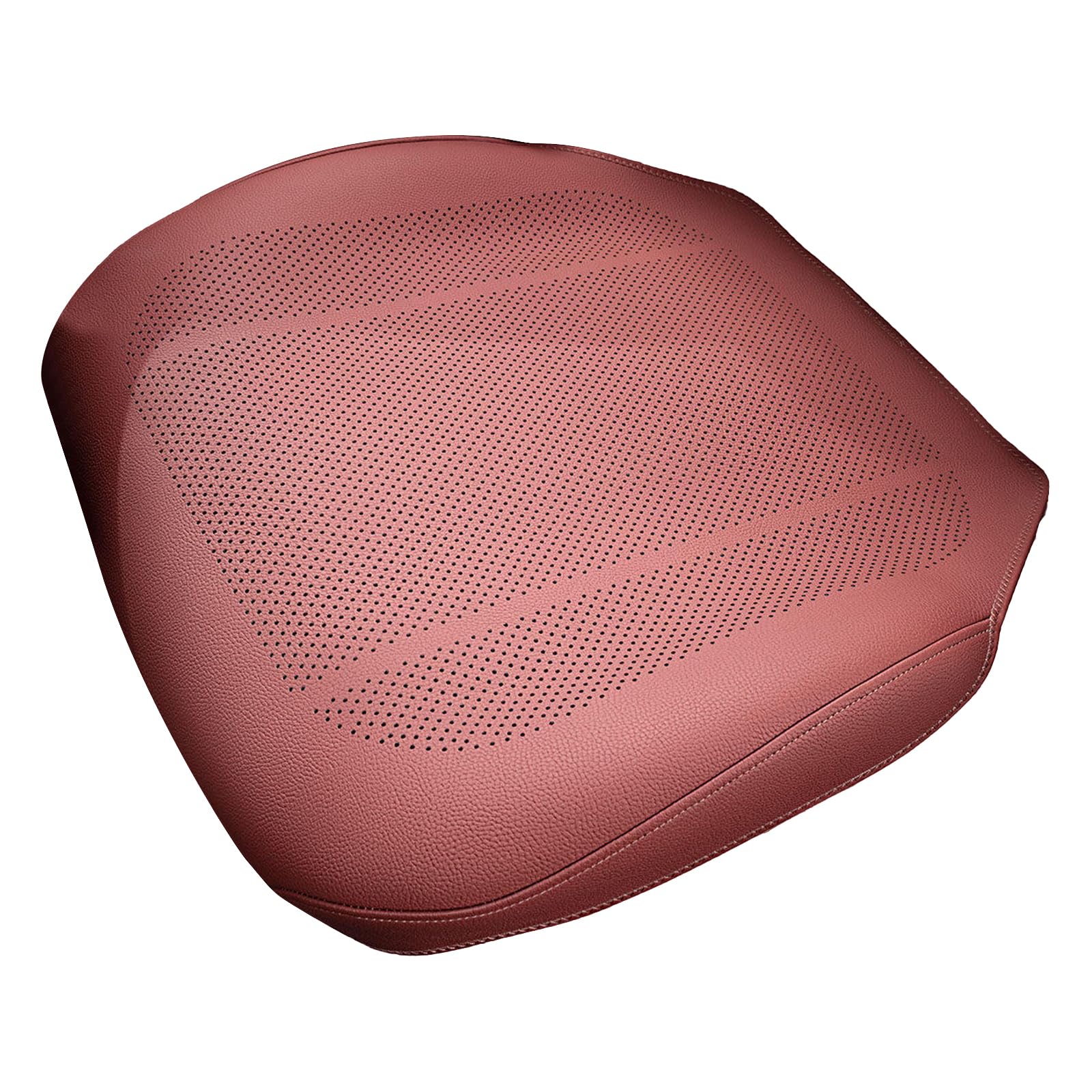Msioytog Red Car Seats Ventilation Cushion Premium Ice Silk Leather Vented Seat Cover For Car Offices Home Wheelchair Ventilated Seat Covers For