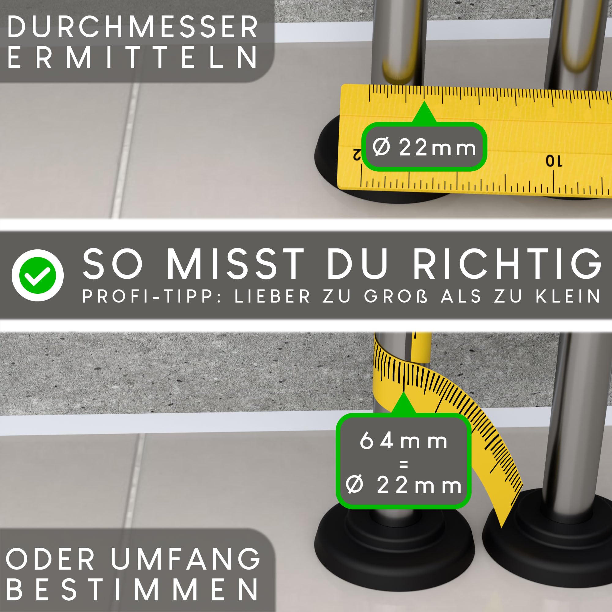 FUX 6 sztuk osłony rur grzejnika do rur o średnicy 12–35 mm; pierścienie do rur grzewczych, białe, czarne, szare, brązowe (22 mm, kruczoczarne 9005)