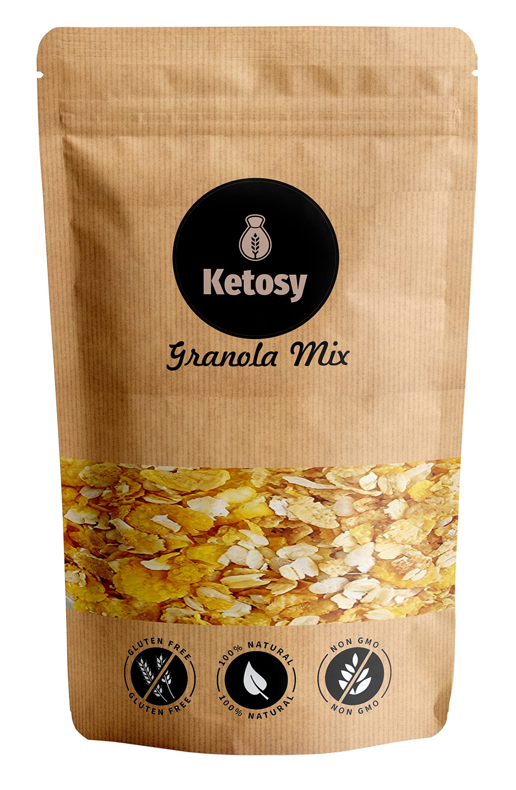 Ketosy Crunchy Oats Granola, Breakfast Cereal, Plain (Granola Mix) (1Kg) (B0BWW427L7) Amazon Price History, Amazon Price Tracker