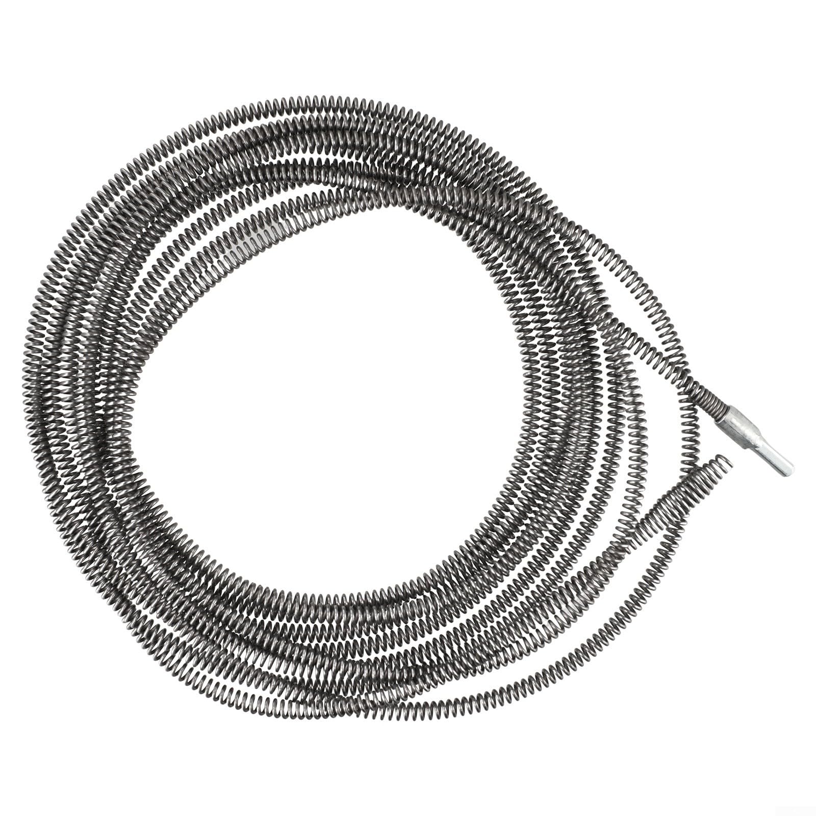 Drain Auger Cable, Drain Snake Clog Remover with Drill Connector Plumbing Drill Pipe Cleaner for Kitchen, Bathroom and Shower Sink(8 meters)