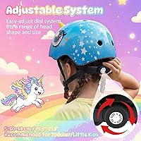 Vista 50 de Casco de bicicleta para niños pequeños, ajustable y multideportivo para niños y niñas, 2 tamaños