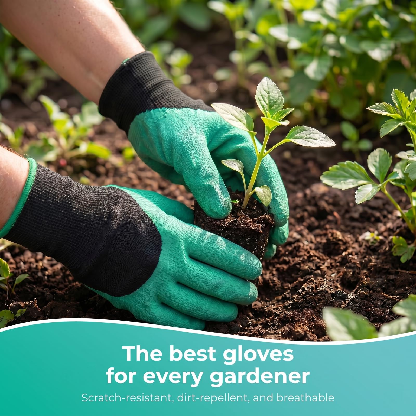 Set di 9 attrezzi da giardinaggio, utensili a mano in lega di alluminio, con borsa da giardino, set di attrezzi per esterni robusti con impugnatura ergonomica