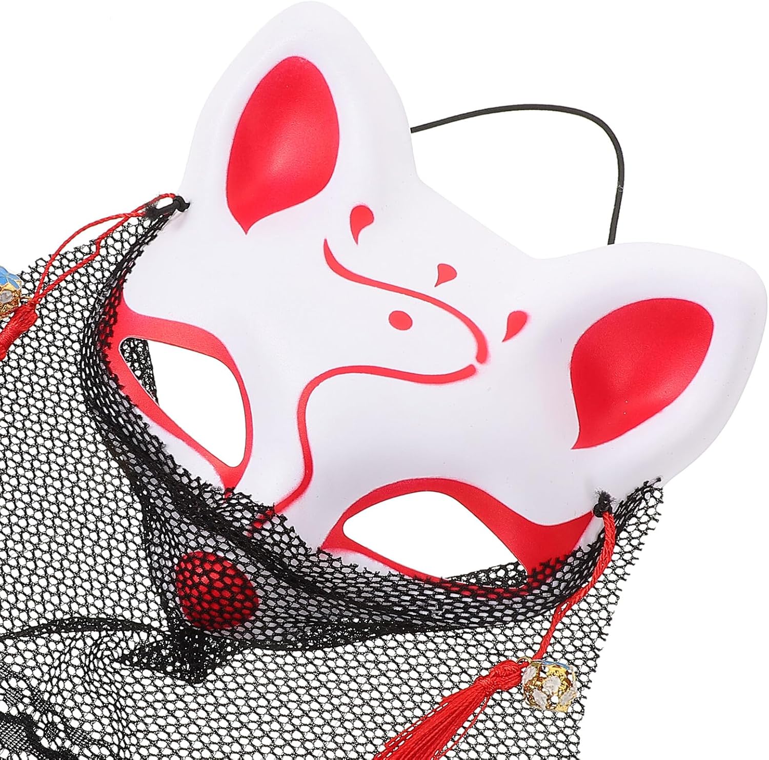 Lace Fox Face Mask Half Face Prop for Women Party Carnival Dress-up Accessory