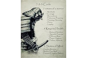 7-5-3 Code of the Warrior: Stoic Wall Art for Inspiration