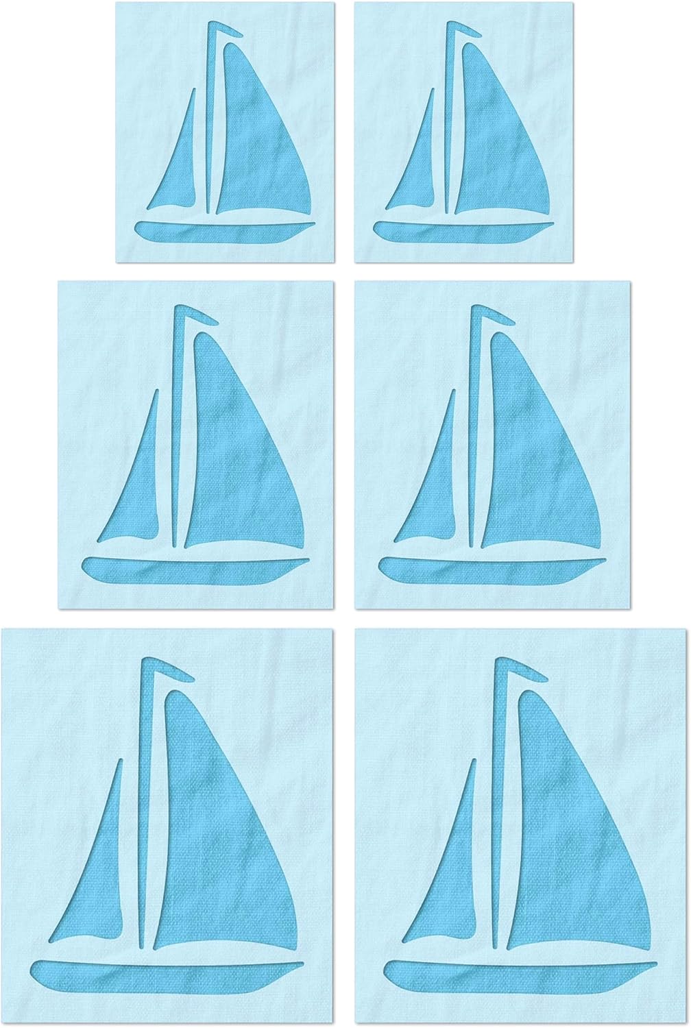 Stencil Stop Sailboat Stencil - Reusable for DIY Projects, Painting, Drawing, Crafts - 14 Mil Mylar Plastic (14.63 x 18 inches)