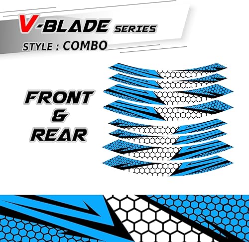 Vista 18 de MC MOTOPARTS Calcomanías de pared para llantas de 17 pulgadas, compatible con motocicletas de 17 pulgadas (naranja)