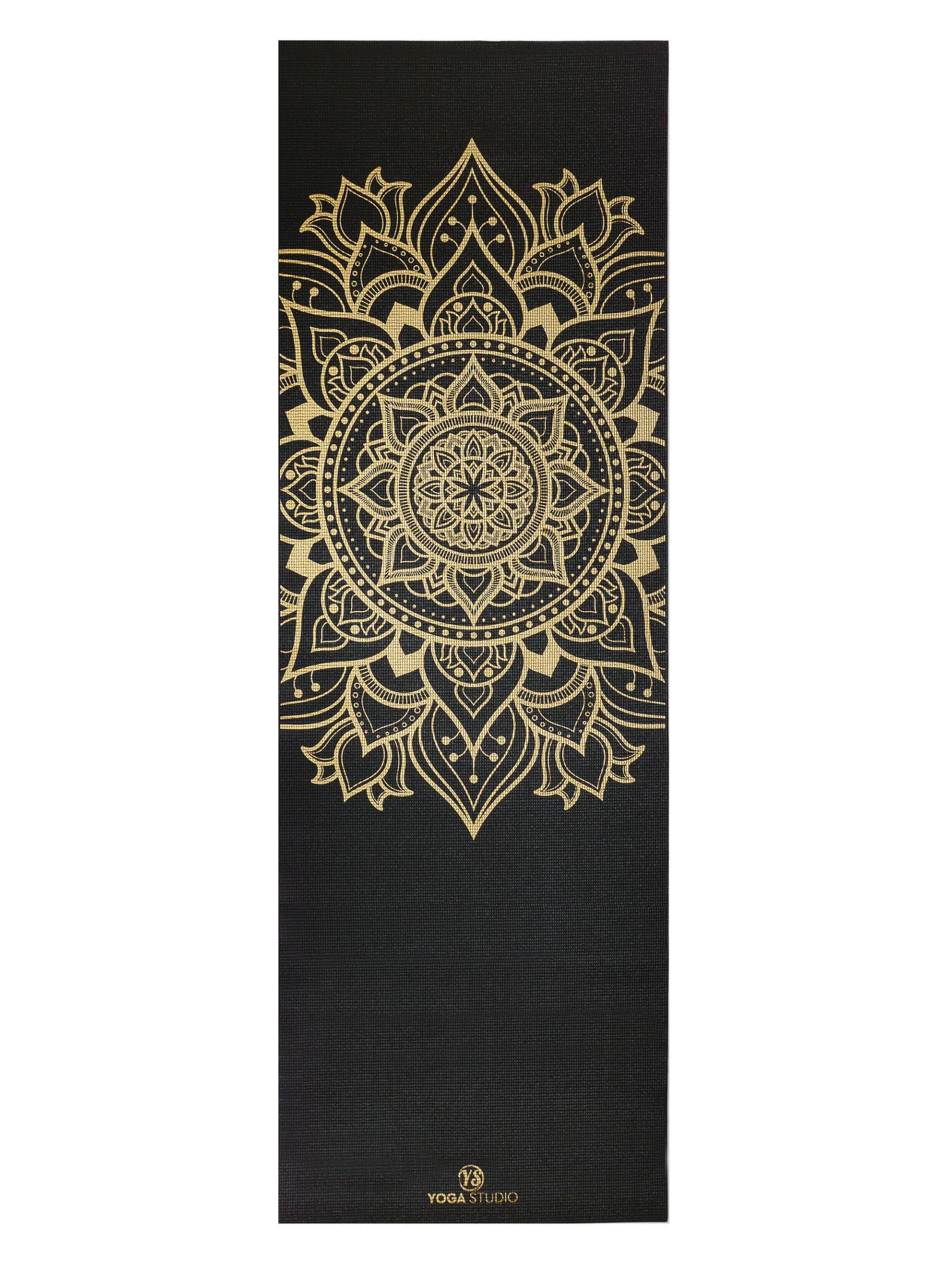 Yoga Studio Tappetino da yoga con motivo mandala, 183 cm x 61 cm, antiscivolo, in PVC antistrappo
