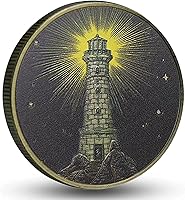 Vista 1 de Lighthouse Sobriety Chip Inspiring Light Emblem AA Medallion Men & Women Addiction Recovery Coin