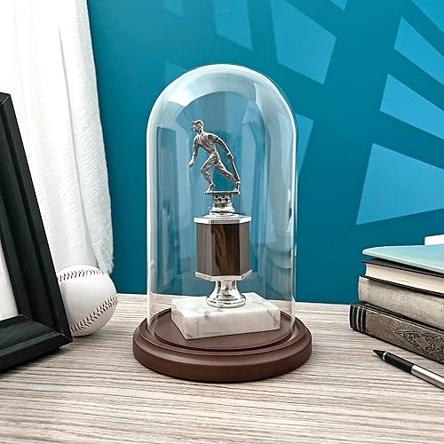 Miniatura 3 de Plymor Cúpula de cristal de 5.5" x 10" (base de chapa de roble)