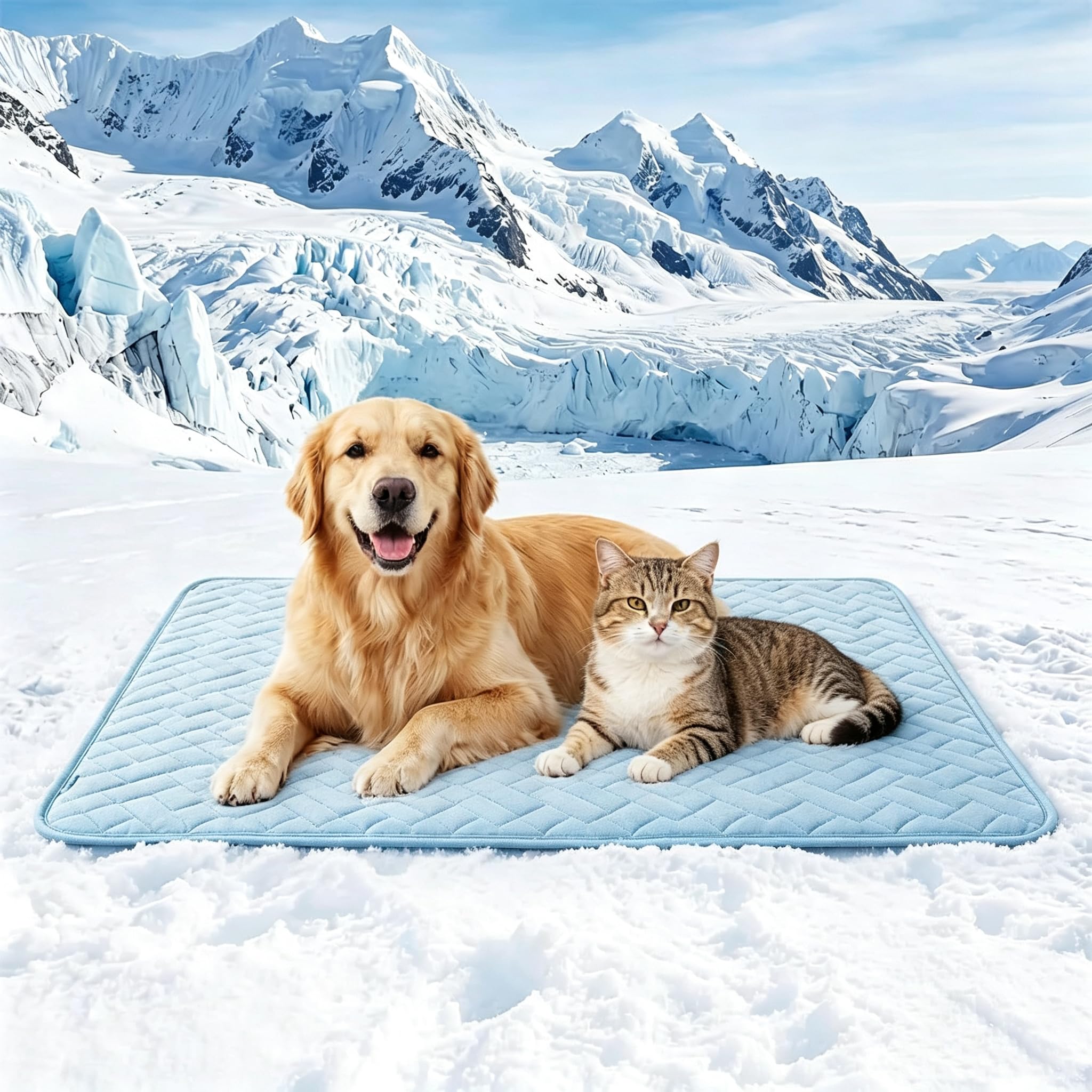 Buzab Kovah Dog Cooling Mat, Blue, 50 x 40 cm