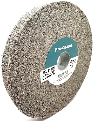 Miniatura 93 de EXL 09549 - Rueda de desbarbado, 6 x 1 pulgada x 1 pulgada fina, carburo de silicio, rueda de desbarbado, acabado y pulido de metal, convoluto, 09549