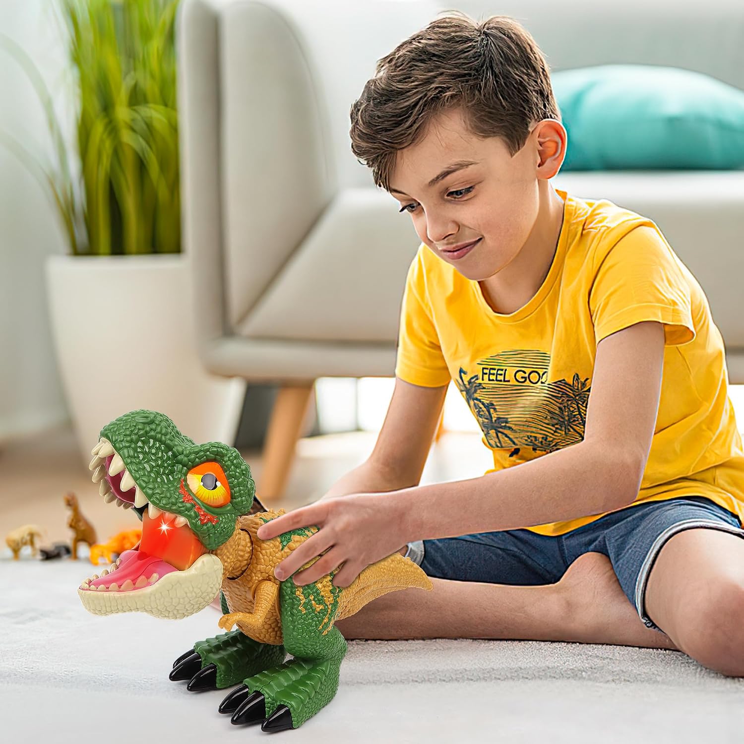Dinosaur Toys for Kids Ages 3-7, Best Birthday Gifts for 3 4 5 6 7 Year Old Boys, Ideal Education Dino Toy with Mist Spray & Roaring Sounds