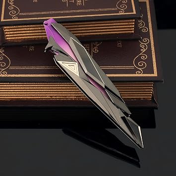 Large Singularity Butterfly Model,Length 27Cm/10.7Inch,Four Colors Available,with A Leather Sheath,All-Metal Game Collectibles,Purple