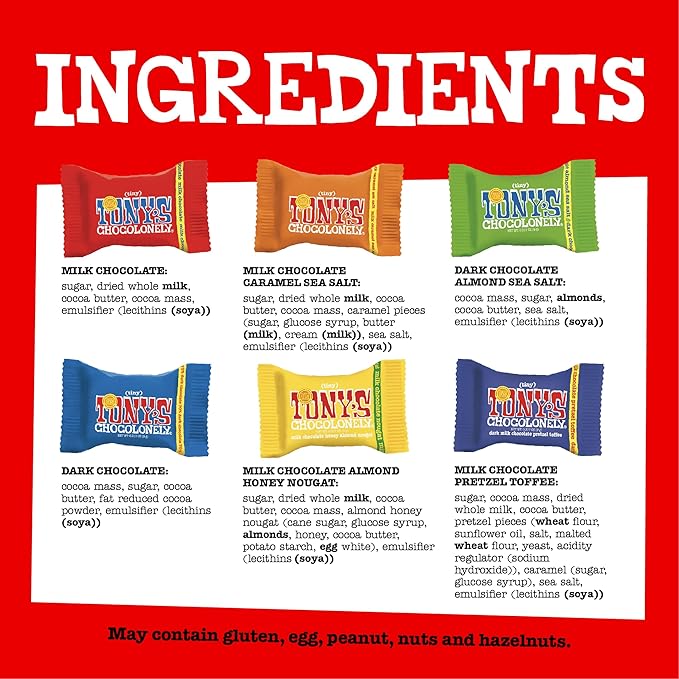 Tony's Chocolonely Chocolate Variado, 36 Piezas, 11.28 Oz miniatura 3