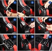 Vista 6 de Guía de repuesto para cinturón de seguridad compatible con Chevrolet Corvette C8 Stingray 2020-2023, clips para cinturón de seguridad de ABS